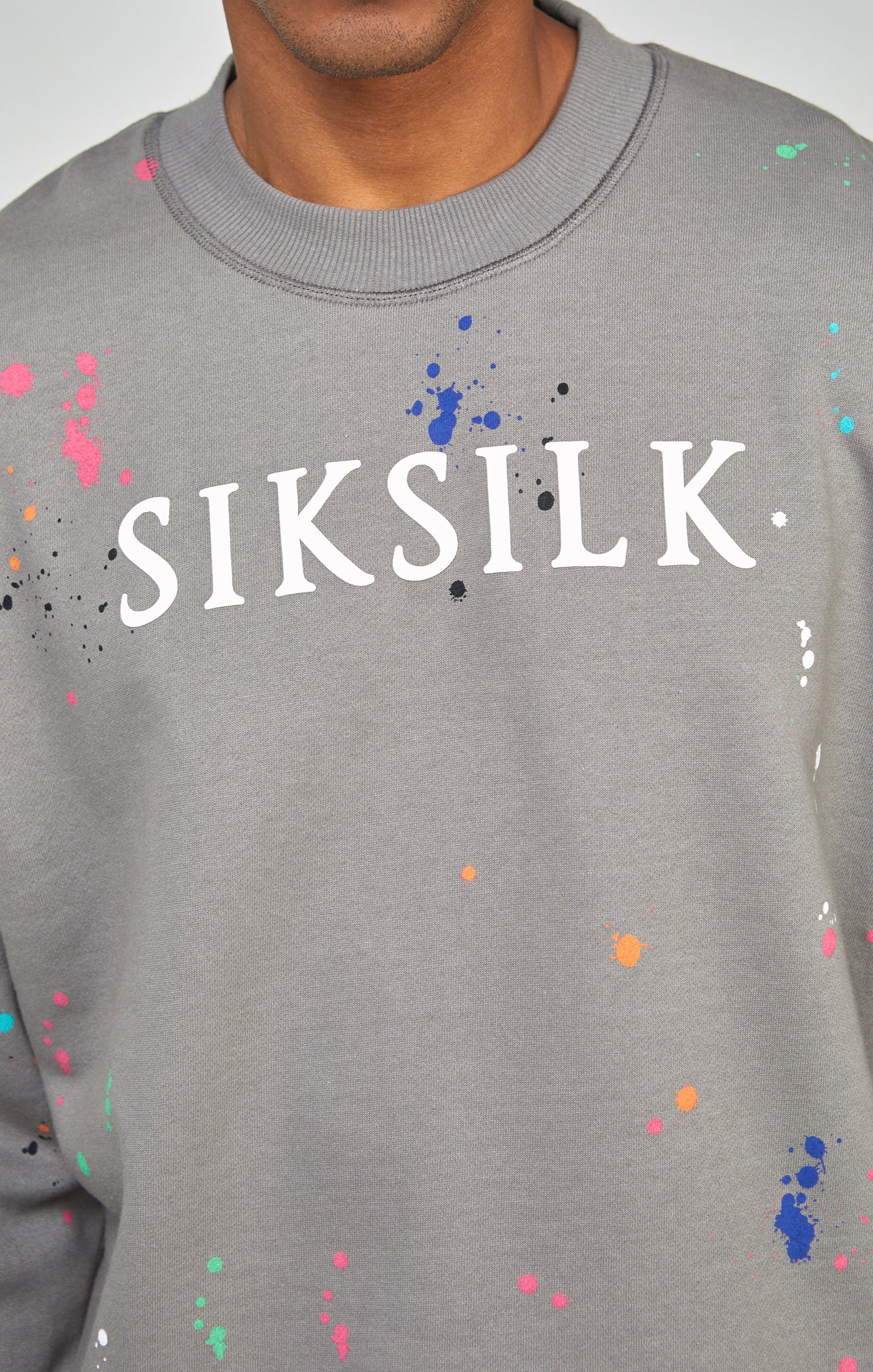 Grey Paint Splatter Sweatshirt - Image 3