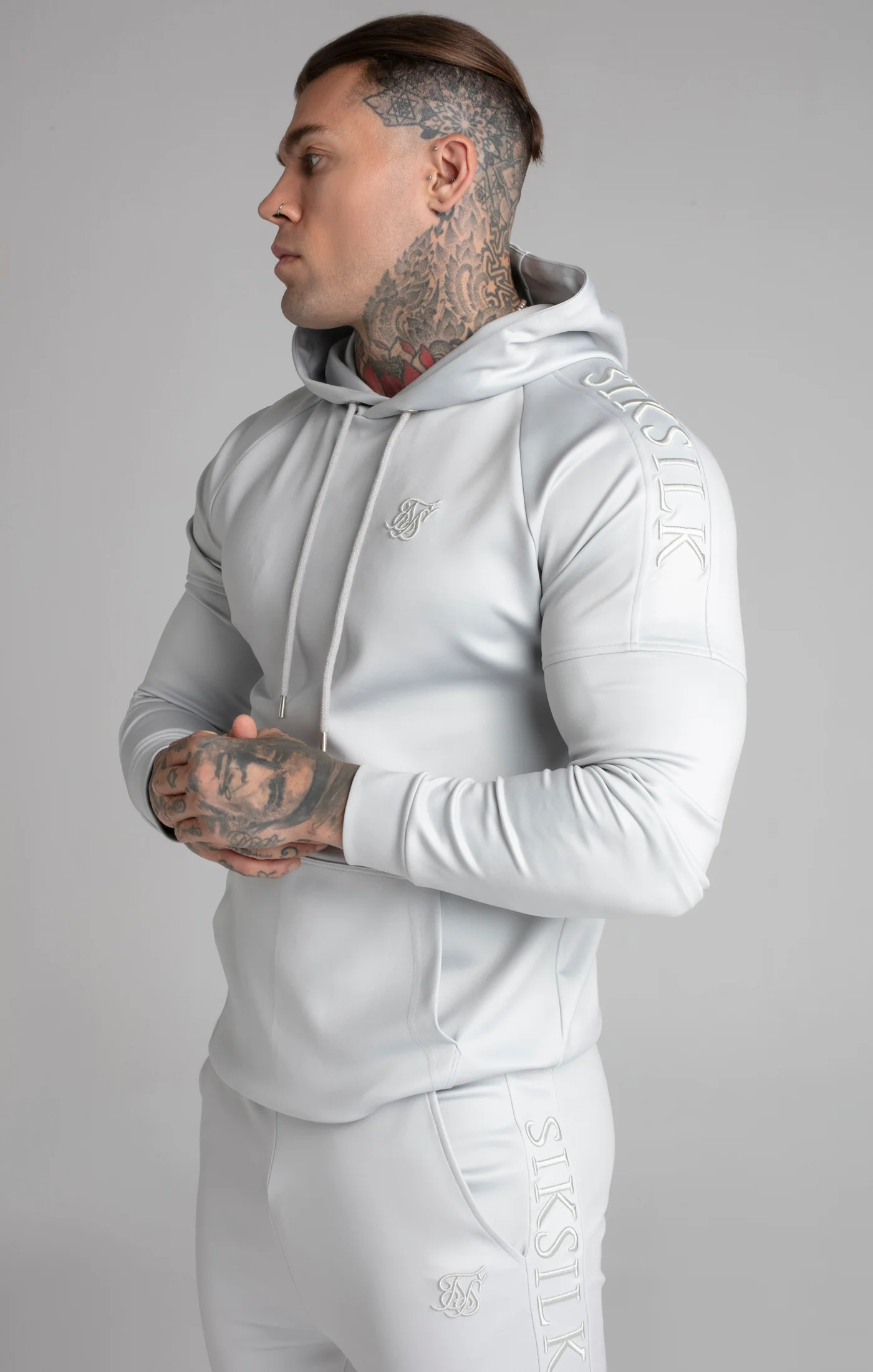 Grey Panel Hoodie - Image 2