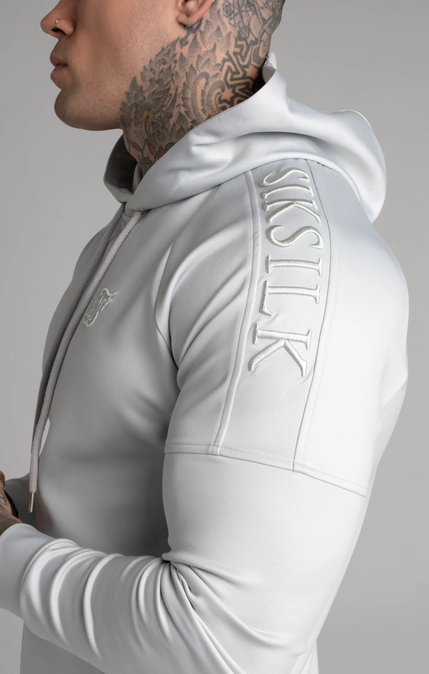 Grey Panel Hoodie - Image 4
