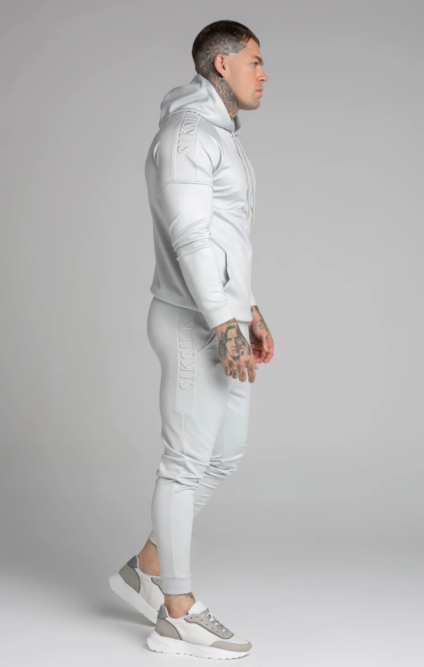 Grey Panel Hoodie - Image 5