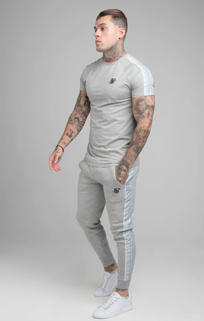 Grey Tape Fitted Jogger - Image 4