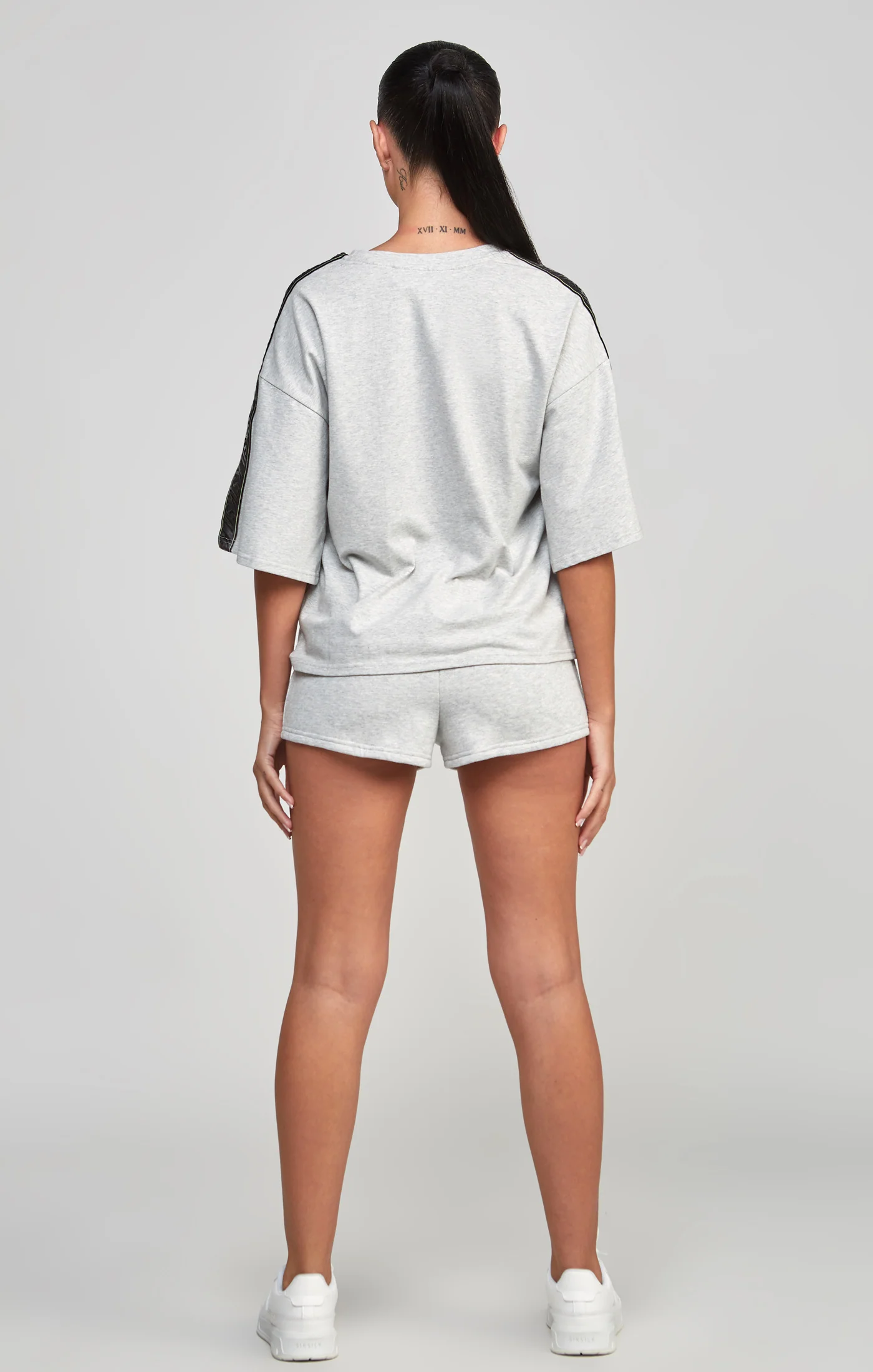Grey Taped Crop T-Shirt - Image 4