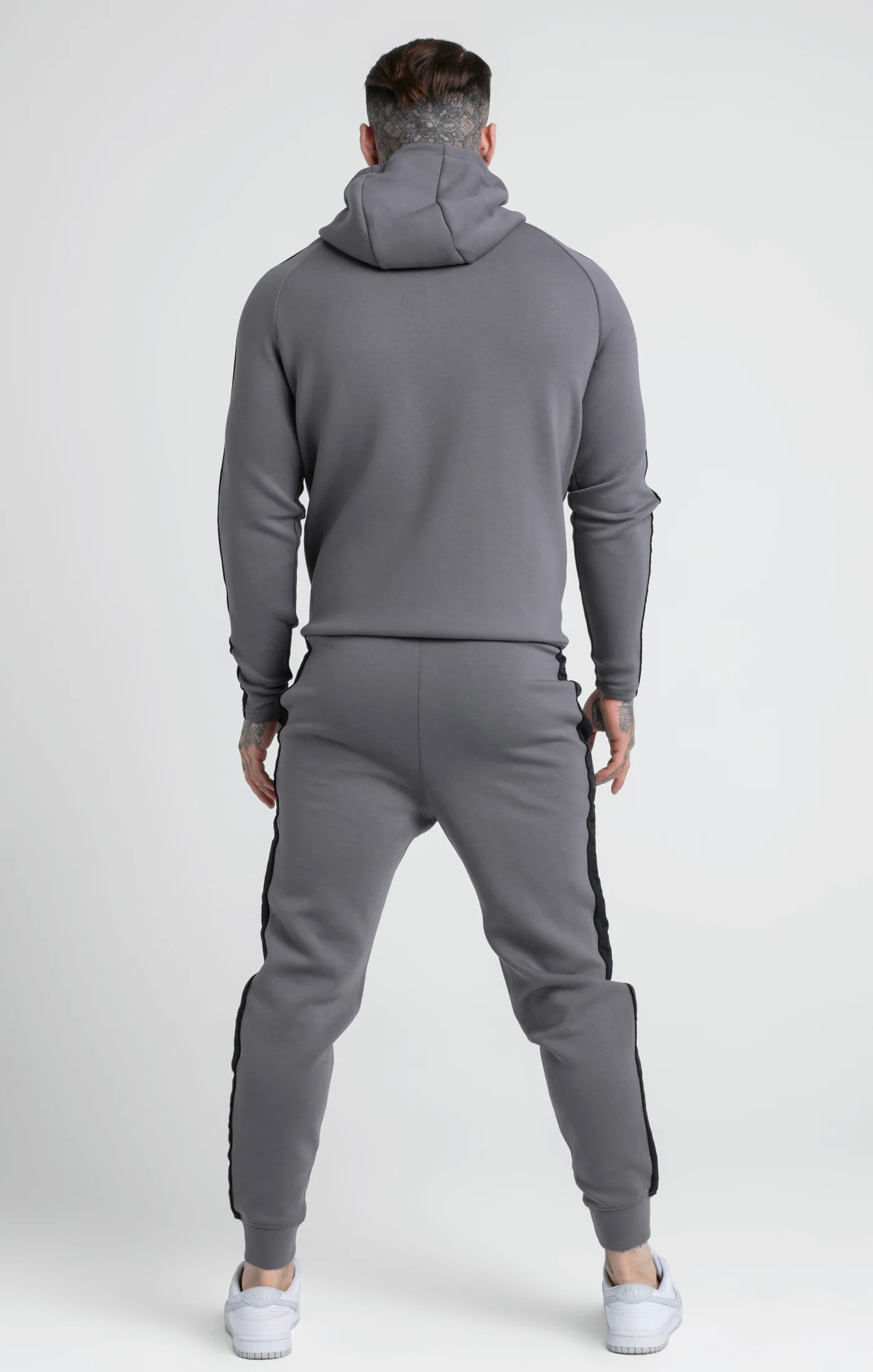 Grey Taped Zip Thru Hoodie & Jogger Set - Image 6