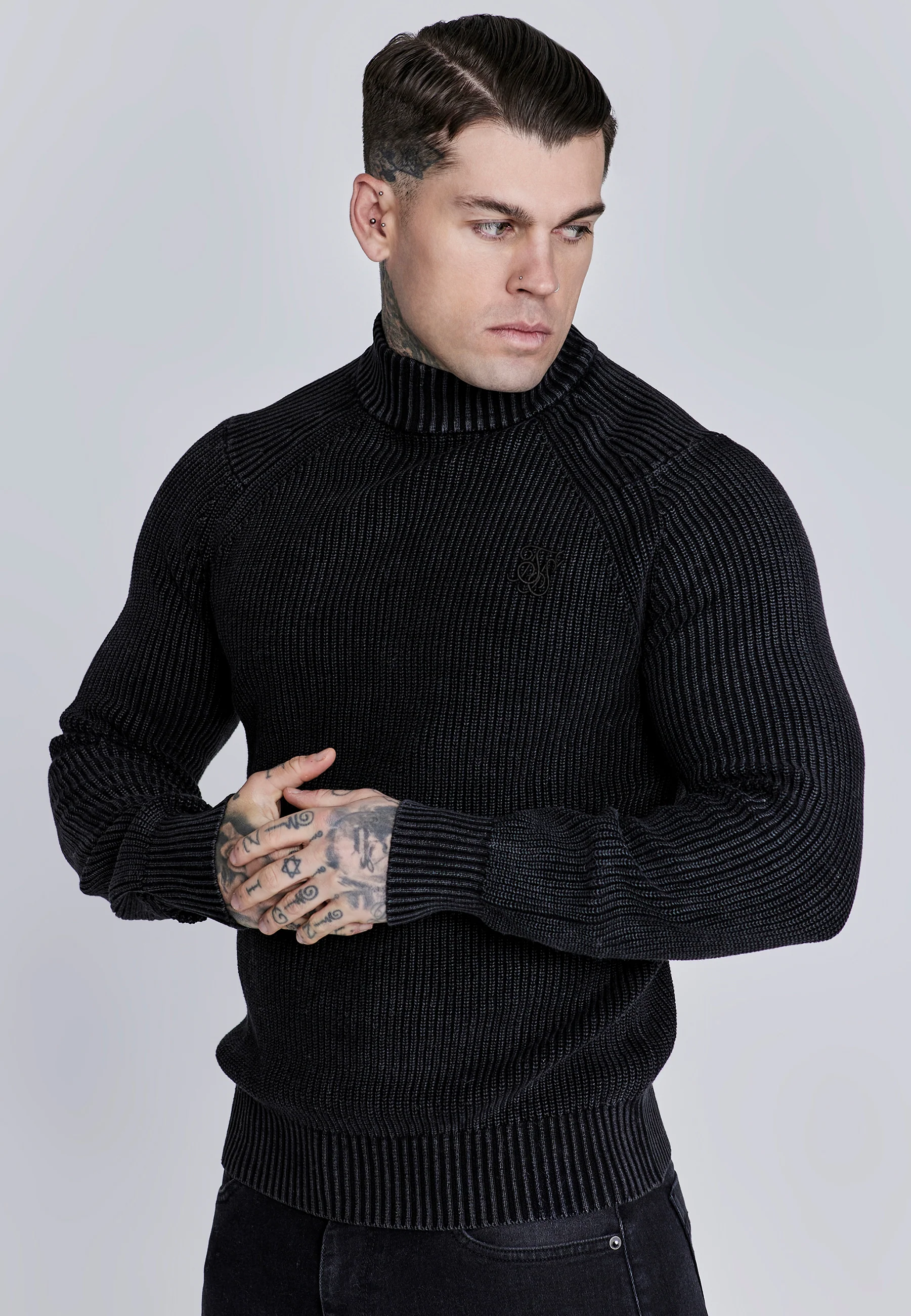 Black High Neck Sweater - Image 2