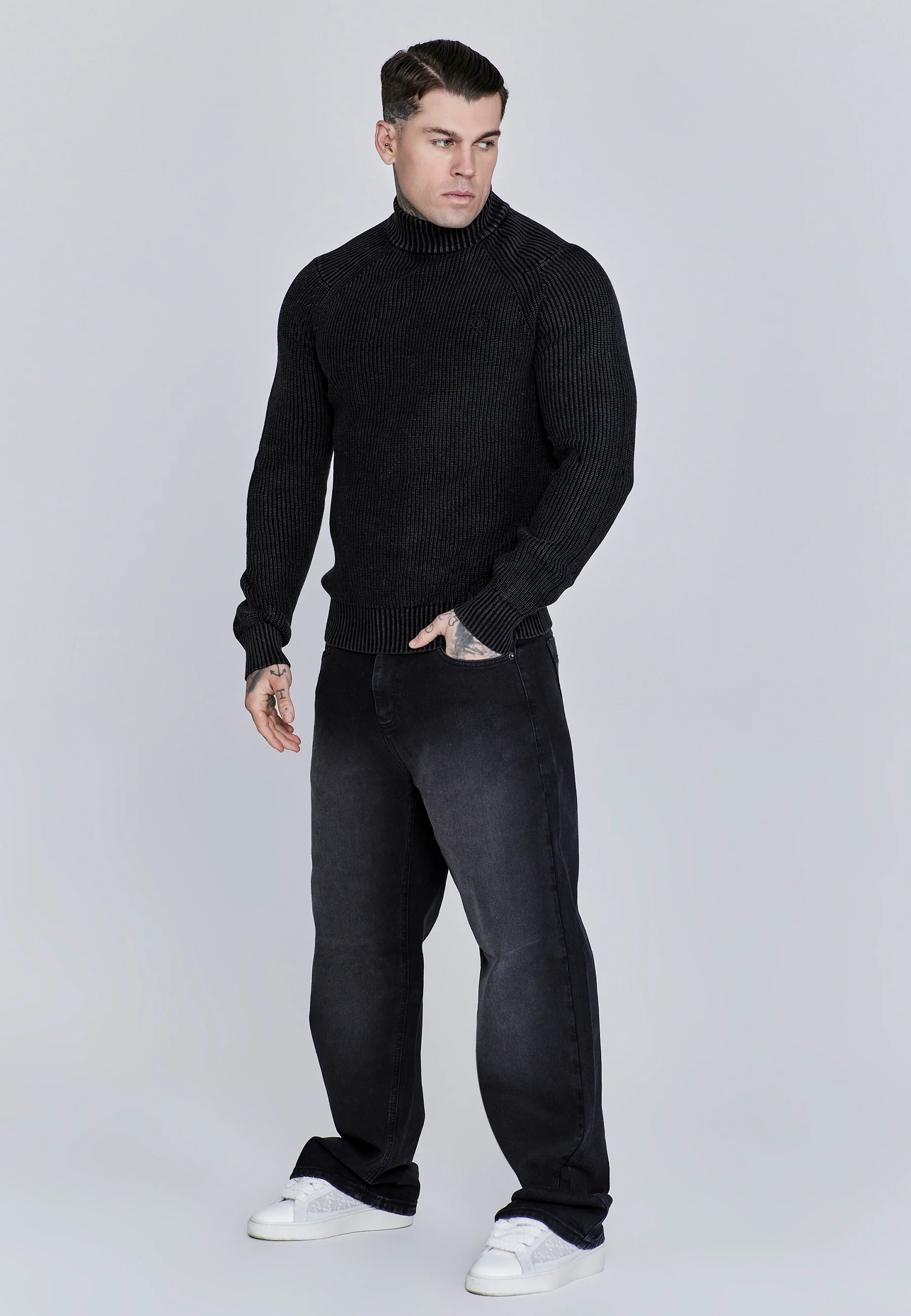 Black High Neck Sweater - Image 5