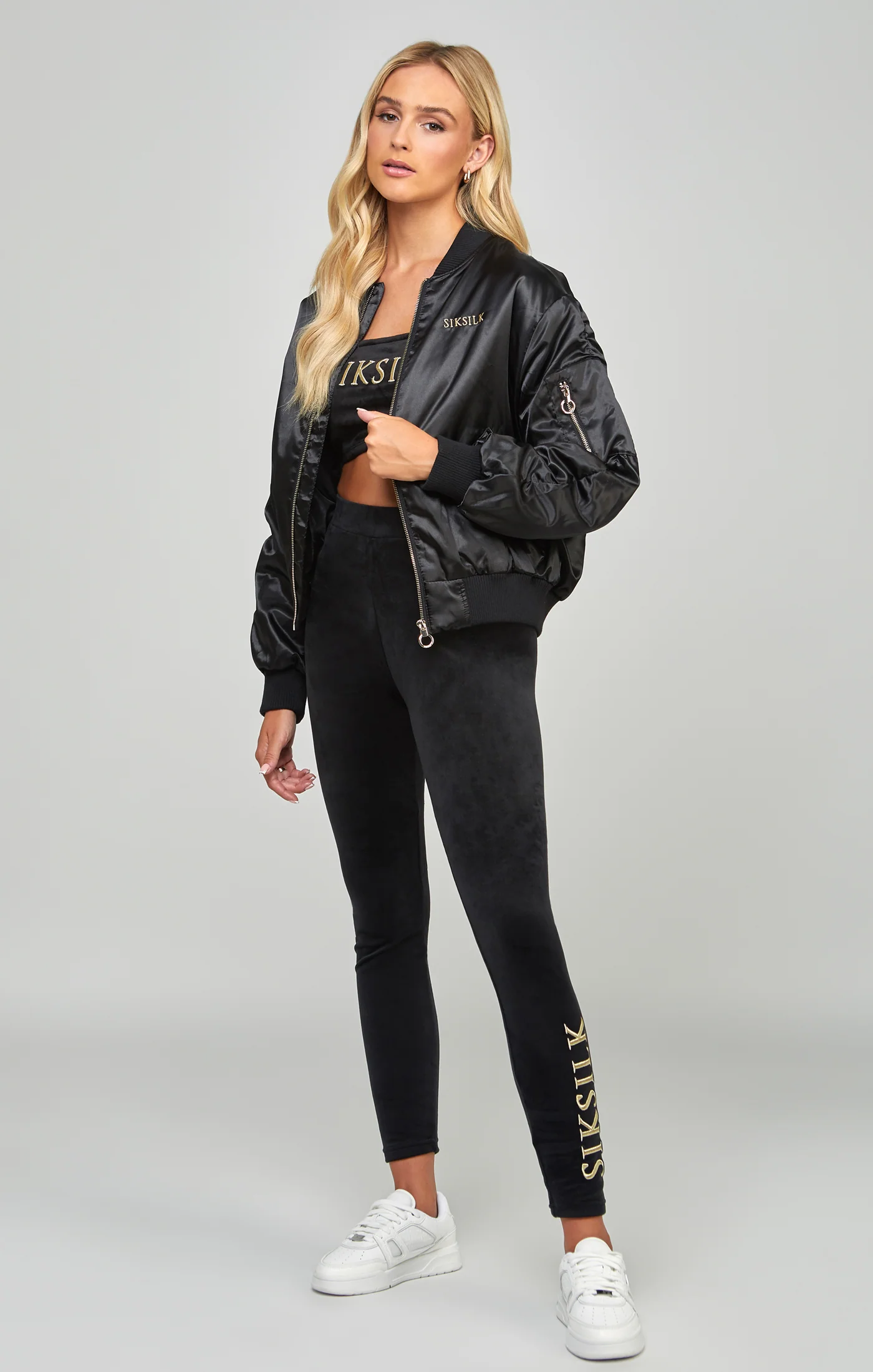 High Shine Oversized Bomber Jacket - Image 3