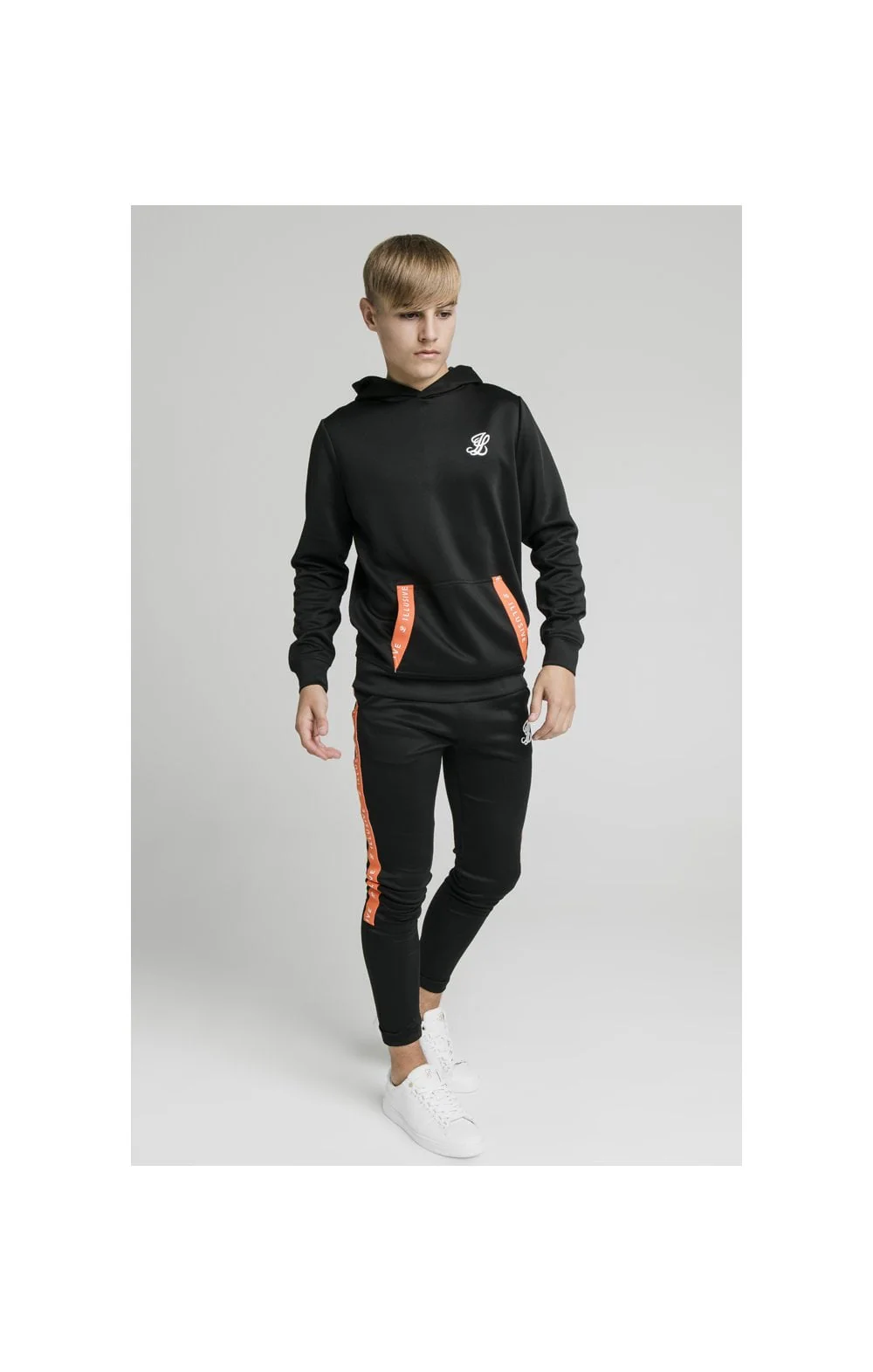 Illusive London Back Tape Zip Through Hoodie - Black - Image 4
