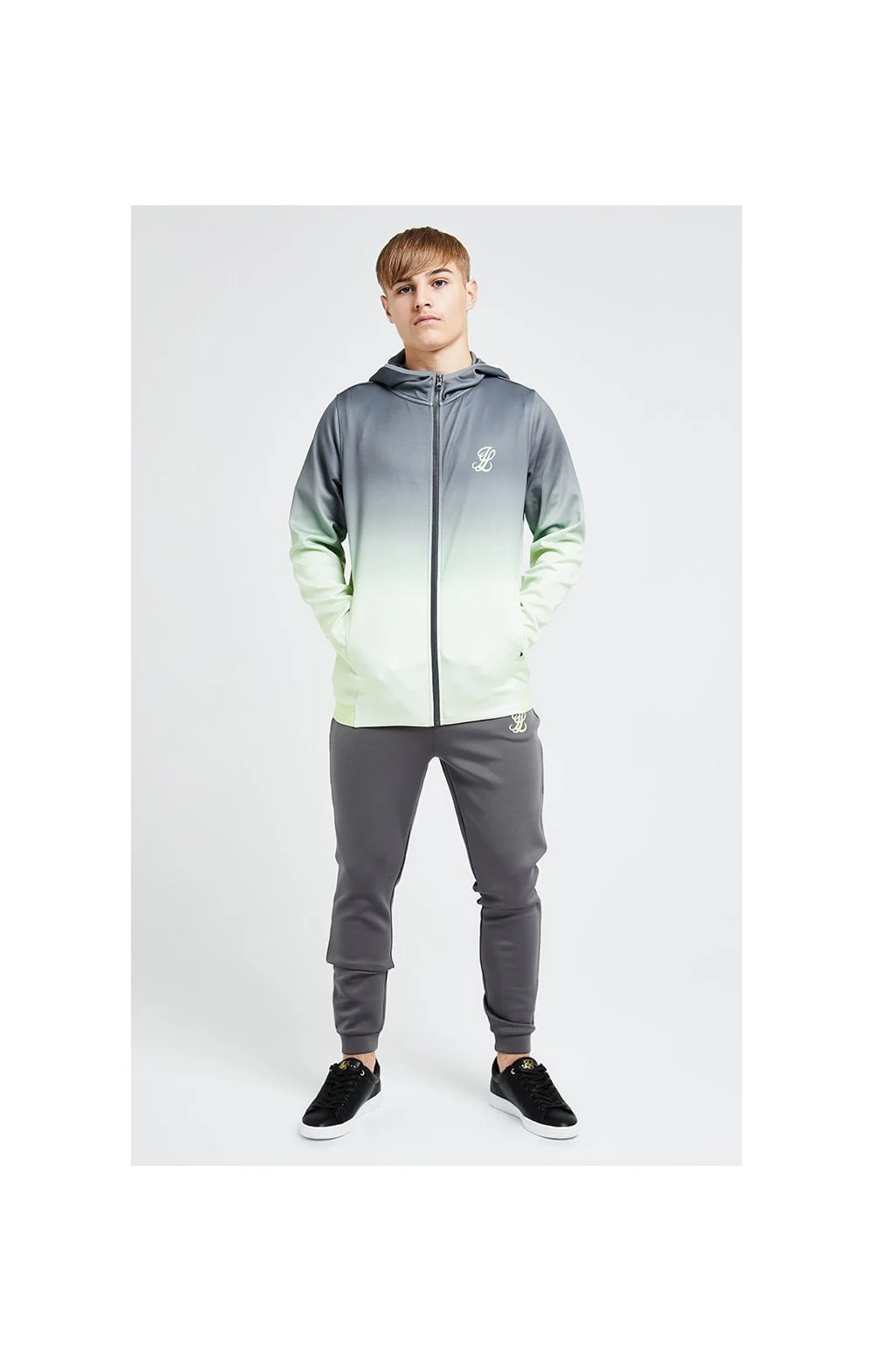Illusive London Blaze Fade Agility Hood - Dark Grey & Lime - Image 3