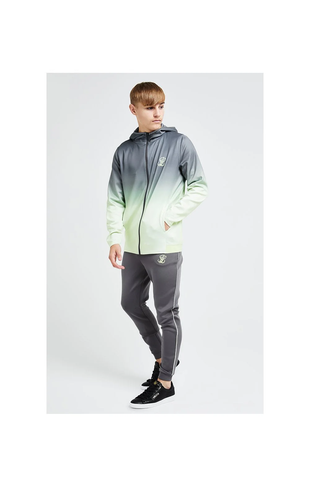 Illusive London Blaze Fade Agility Hood - Dark Grey & Lime - Image 4