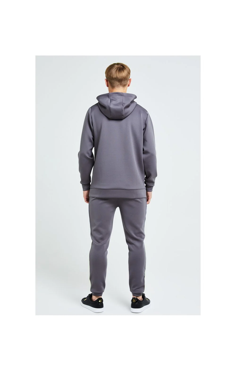 Illusive London Blaze Overhead Hoodie - Dark Grey & Lime - Image 6