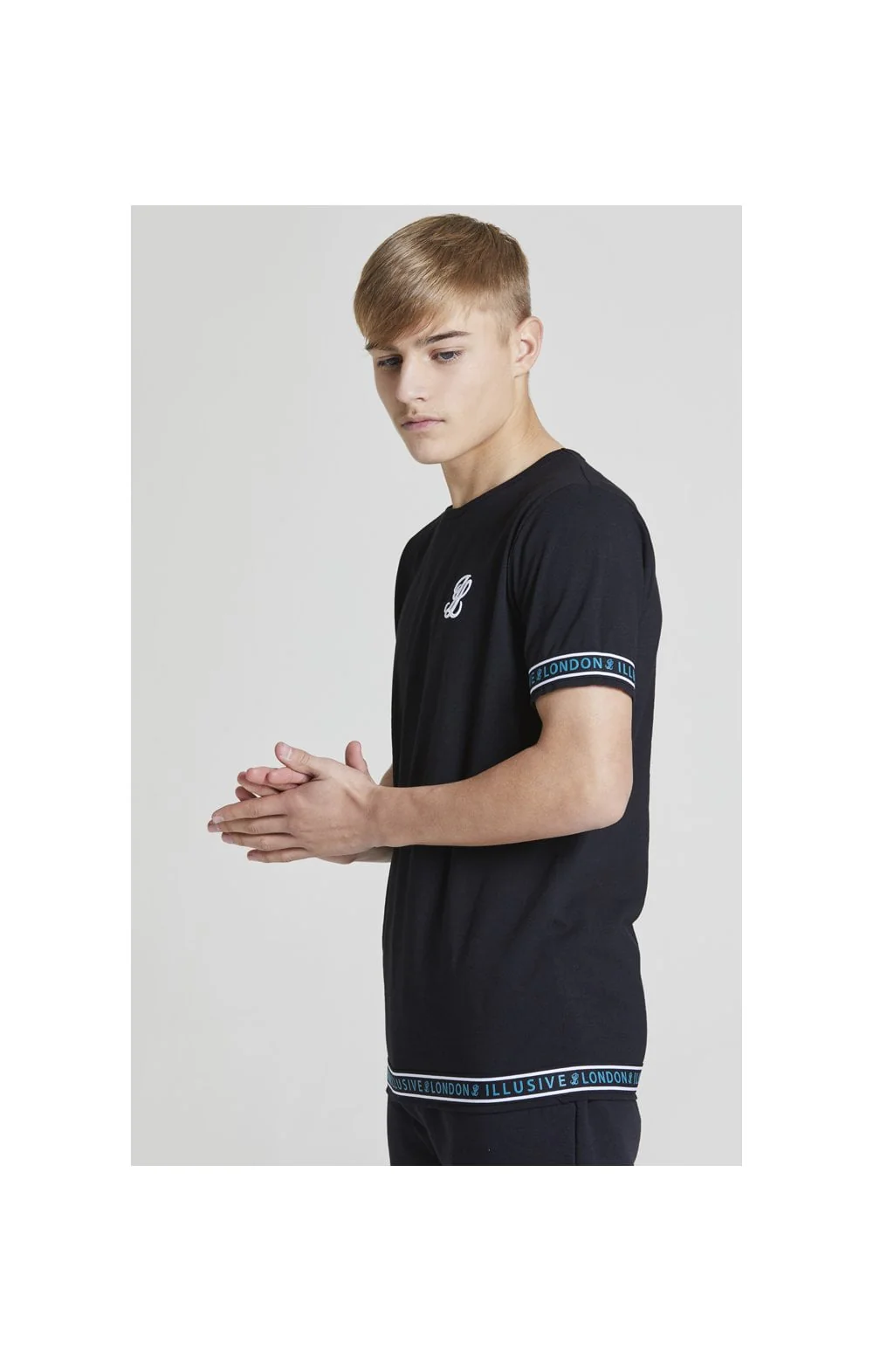 Illusive London Branded Tee - Black & Teal Green - Image 2