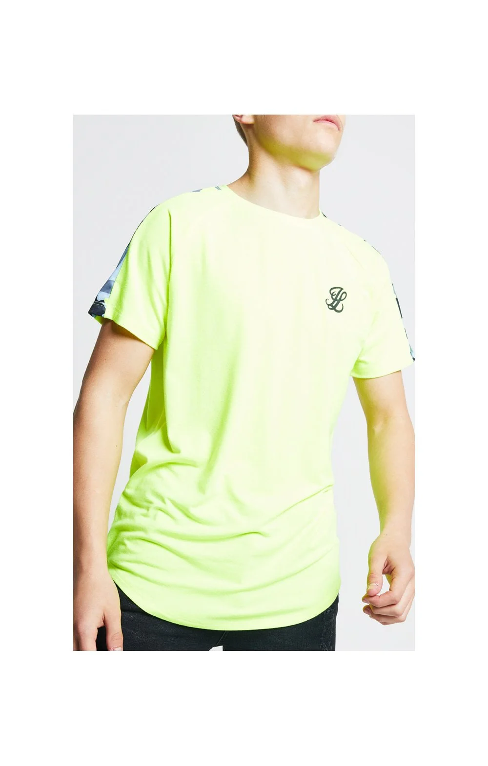 Illusive London Camo Panel Tee – Neon Yellow - Image 2