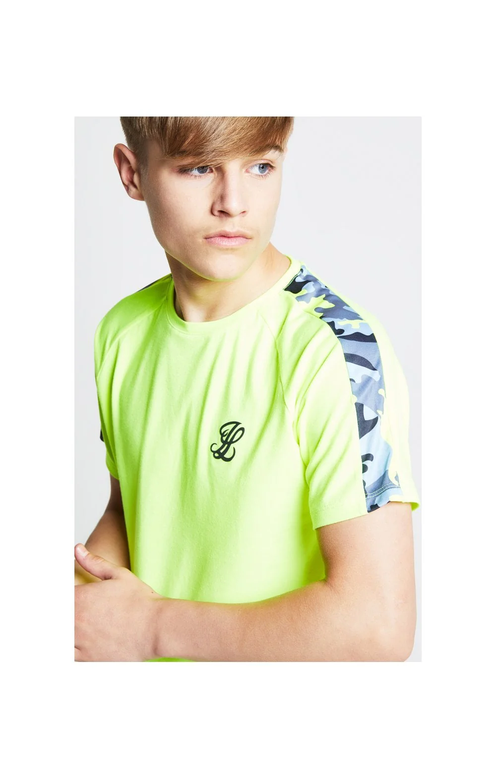 Illusive London Camo Panel Tee – Neon Yellow - Image 3