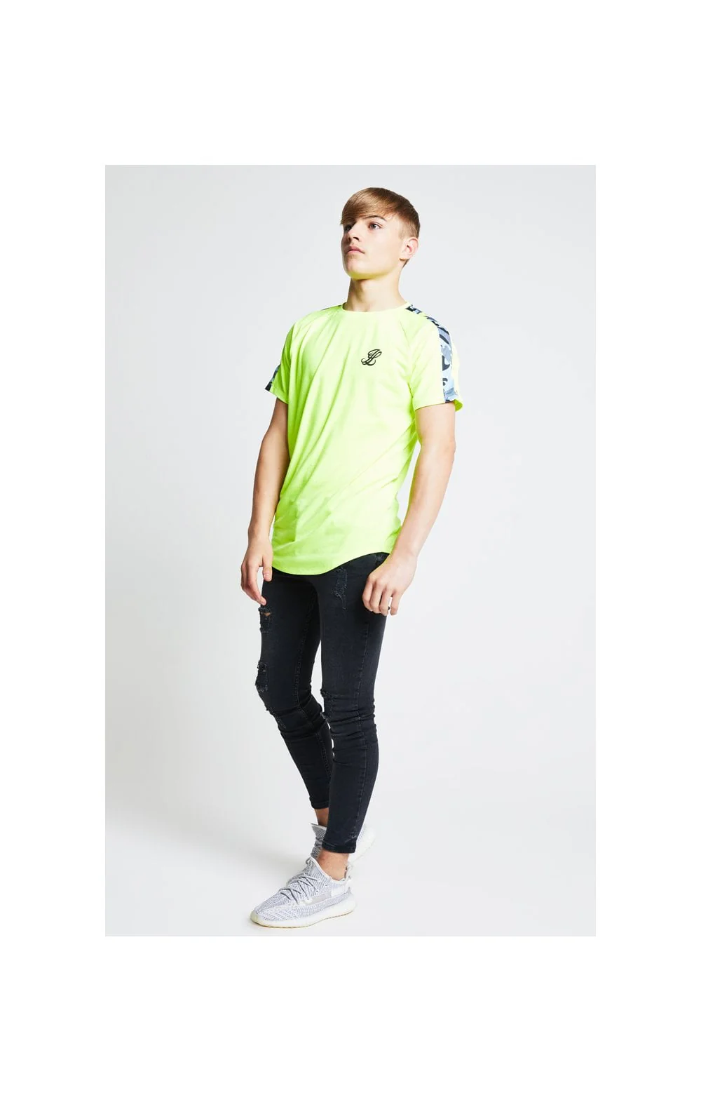 Illusive London Camo Panel Tee – Neon Yellow - Image 4