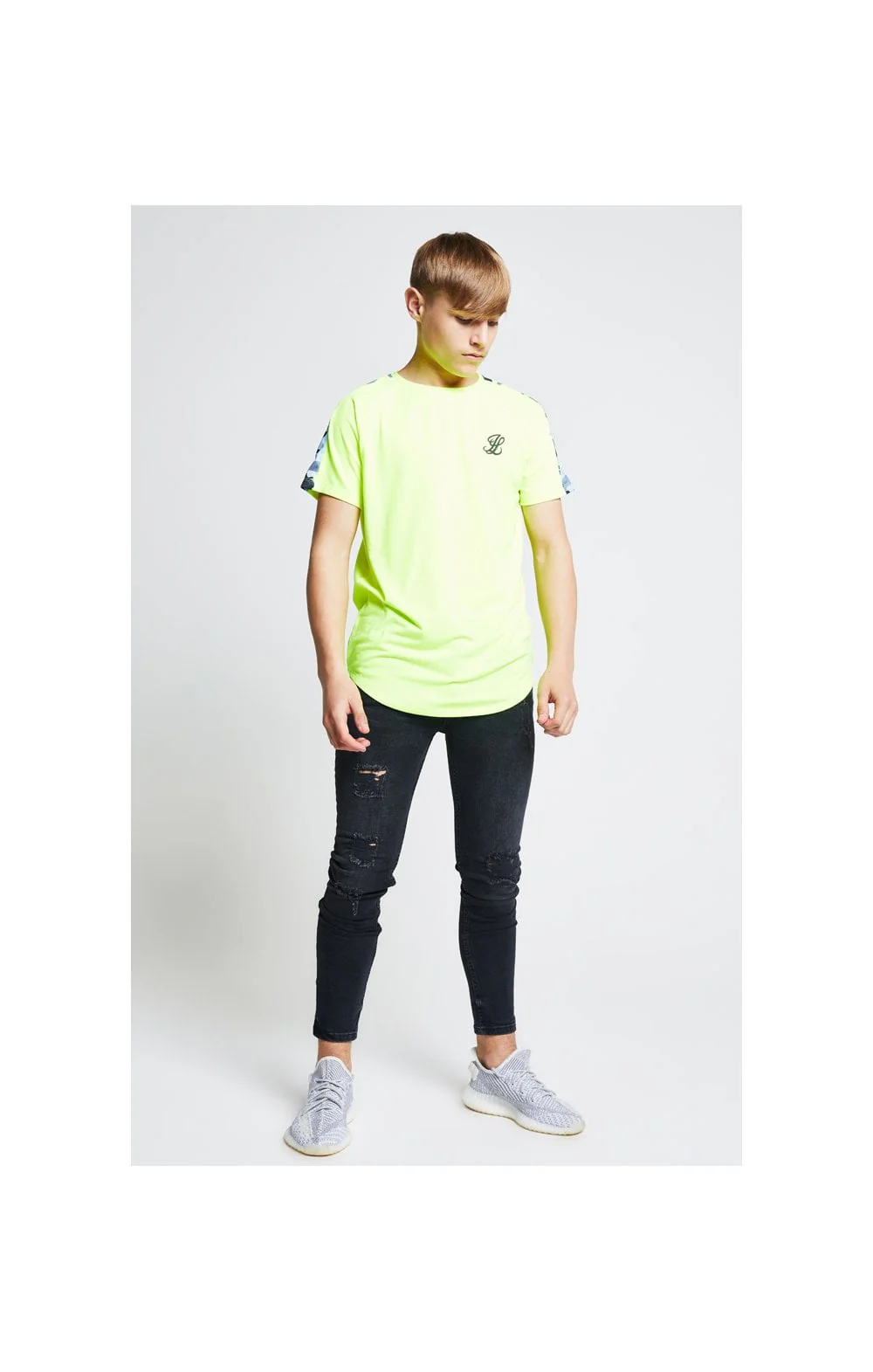 Illusive London Camo Panel Tee – Neon Yellow - Image 6