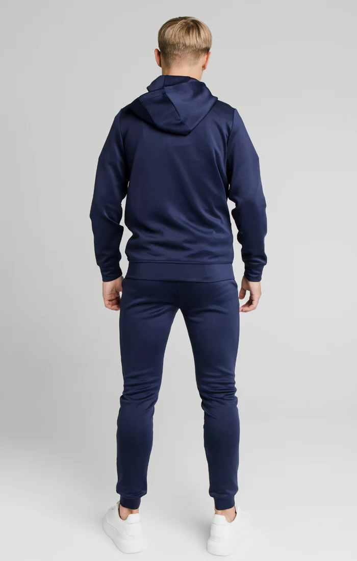 Illusive London Central Tape Zip Through Hoodie - Navy - Image 5
