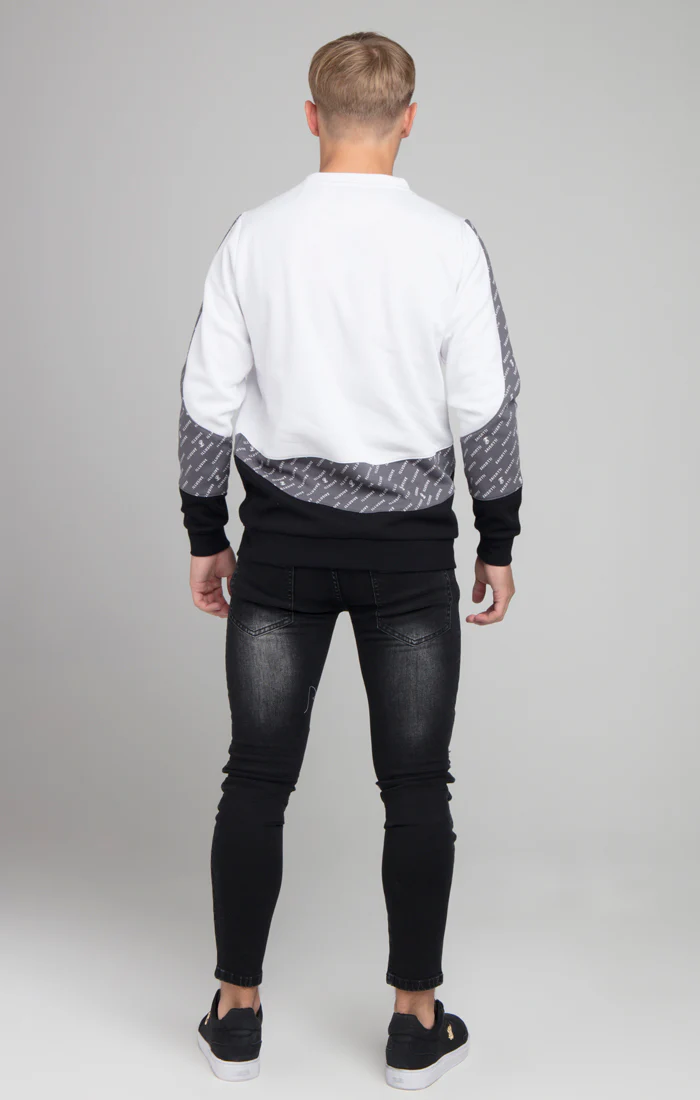 Boys Illusive White Panelled Sweatshirt - Image 3