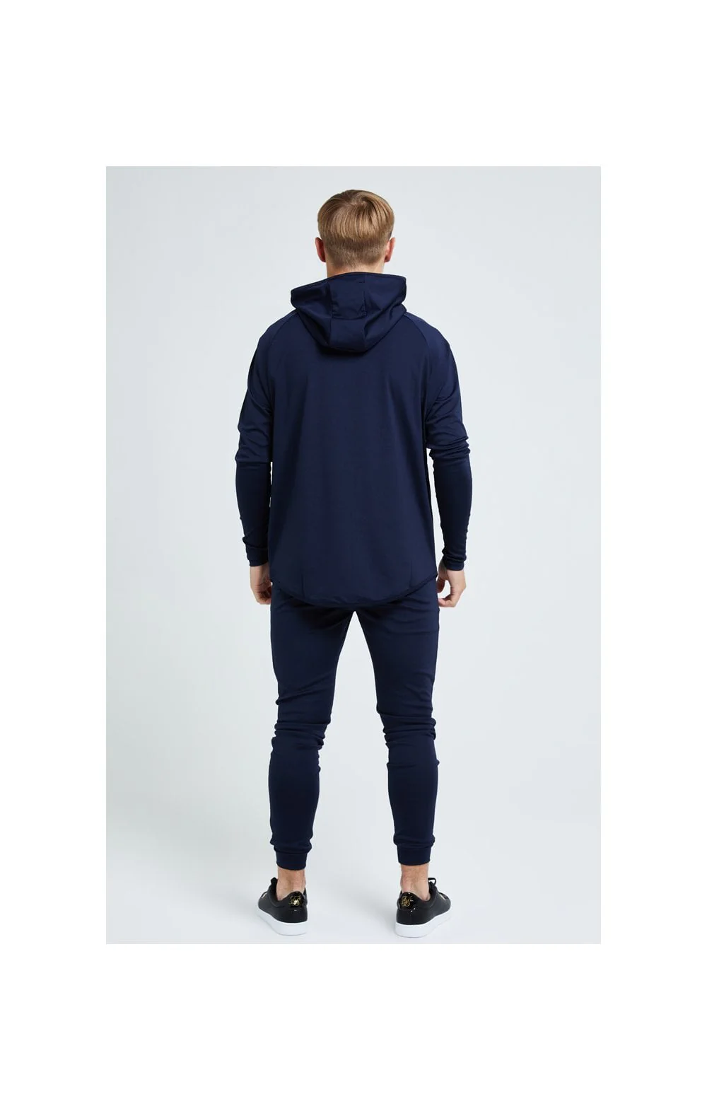 Boys Illusive Navy Zip Thru Hoodie - Image 6