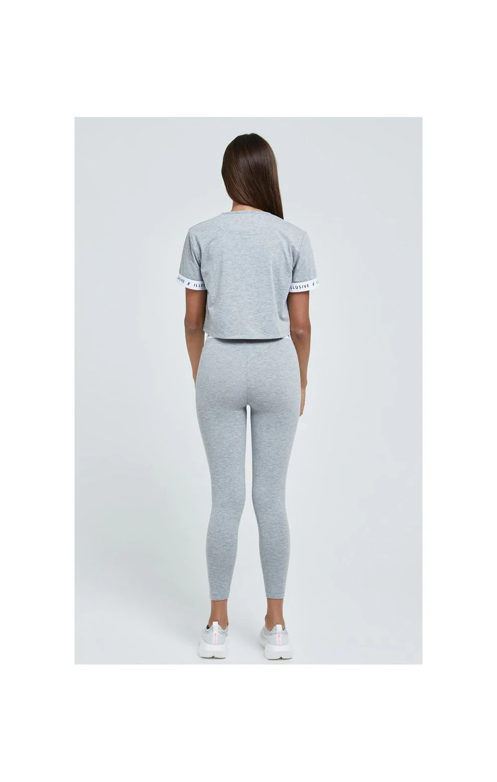 Illusive London Core Crop Tee - Grey Marl - Image 4