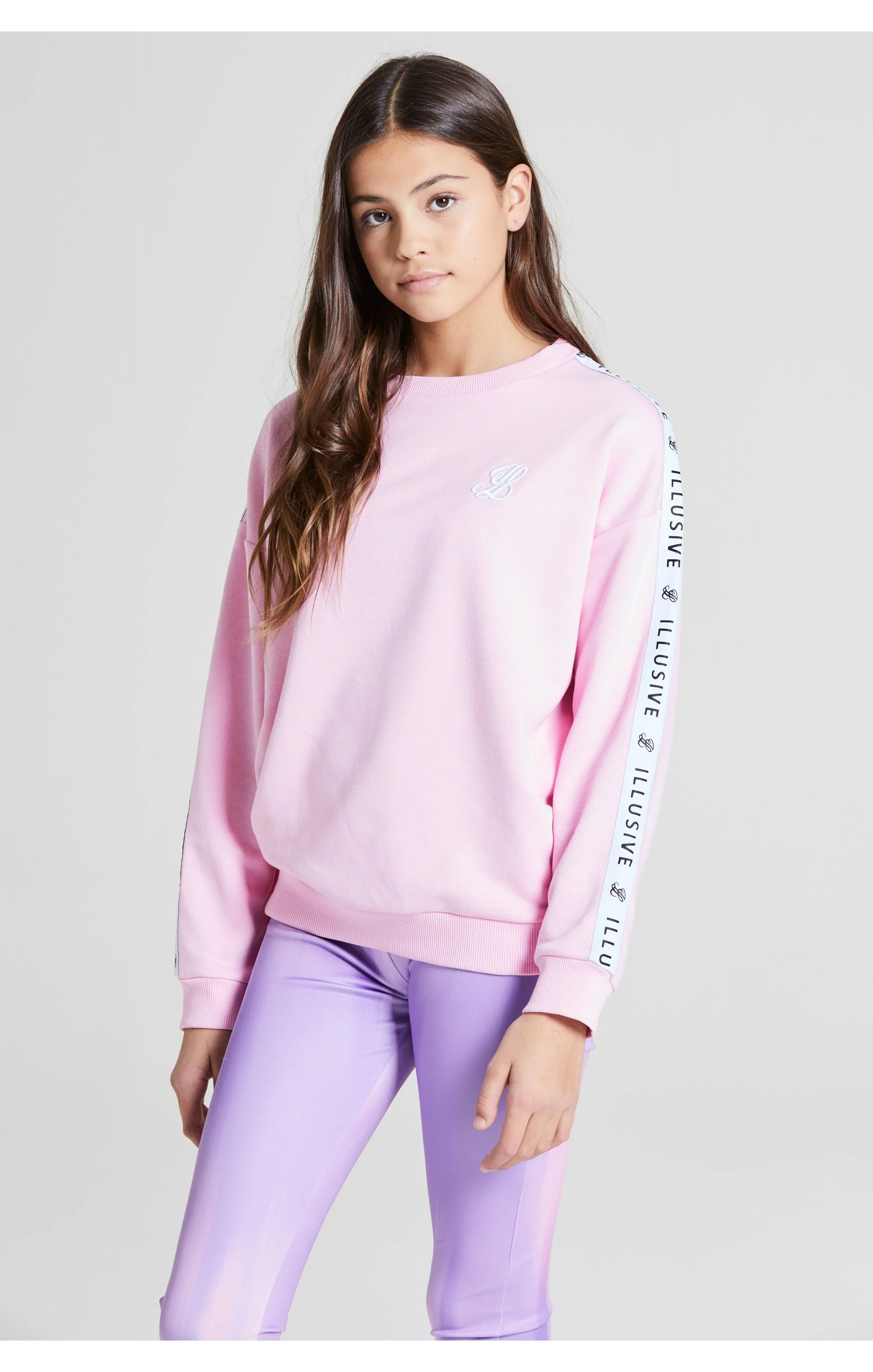 Illusive London Crew Neck Sweater - Pink - Image 3
