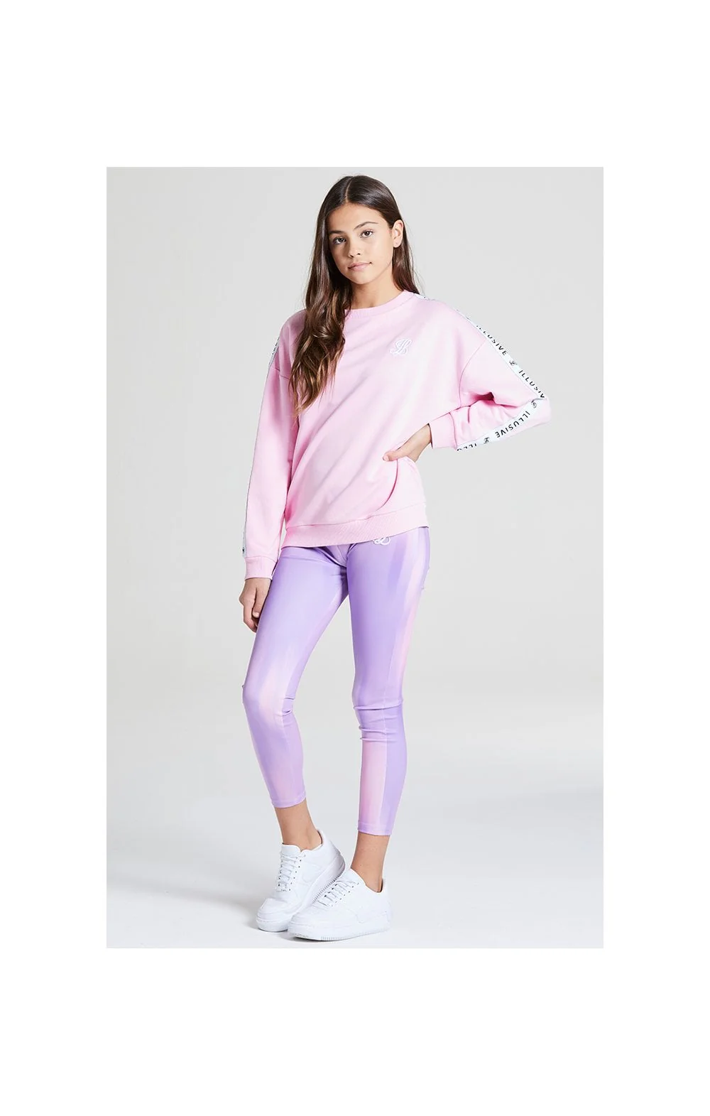 Illusive London Crew Neck Sweater - Pink - Image 5