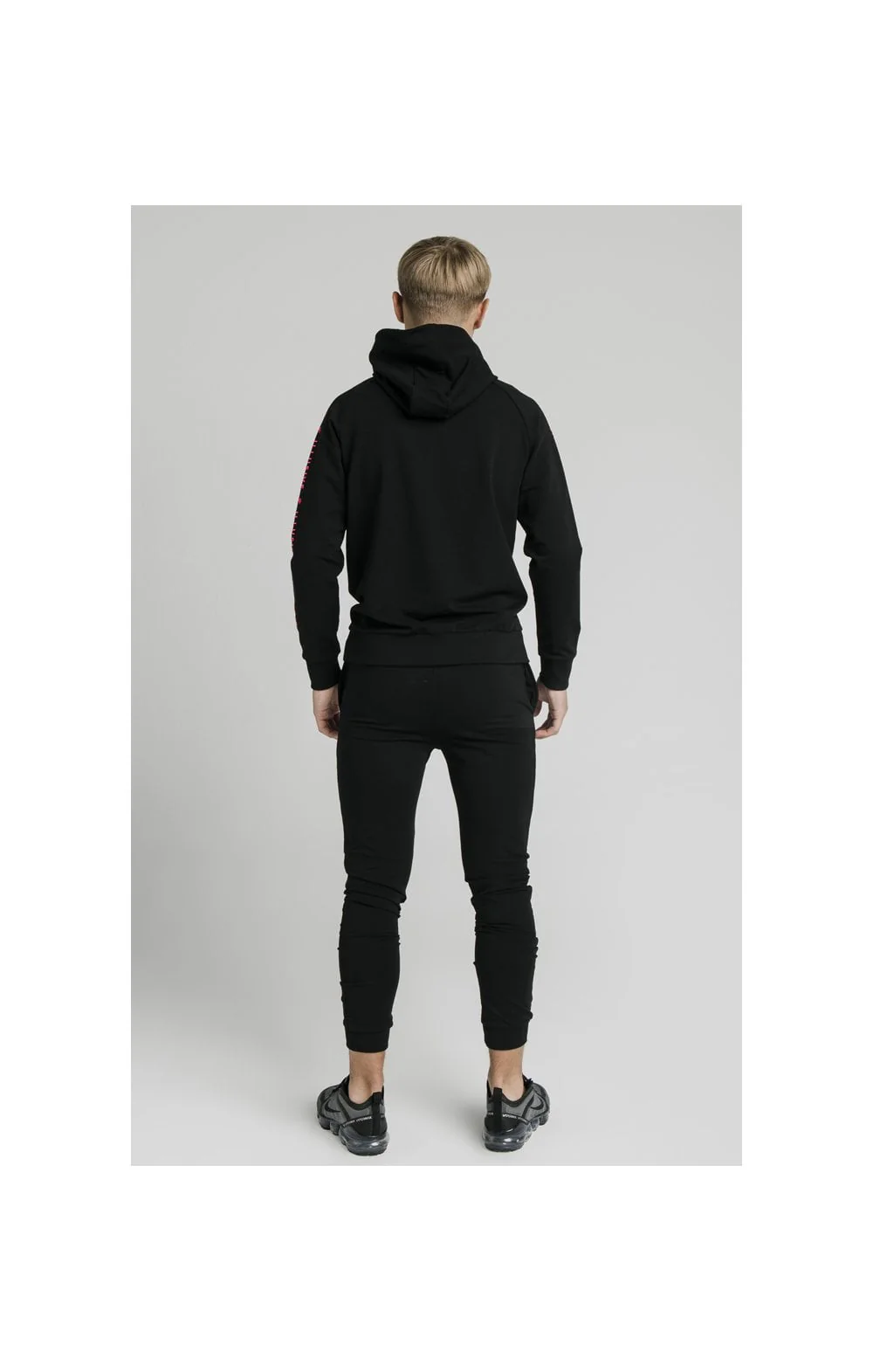 Illusive London Cuffed Joggers – Black & Pink - Image 6