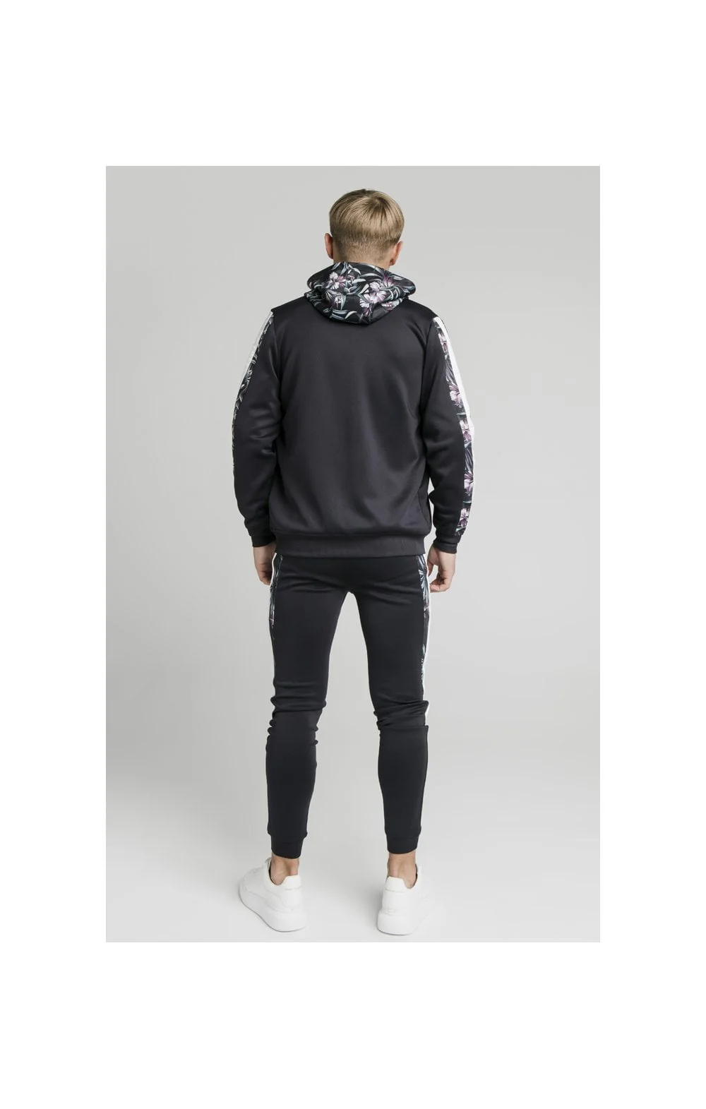 Illusive London Dark Tropical Taped Bomber - Navy - Image 6