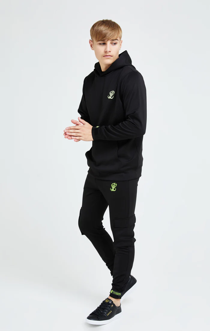Illusive London Element Overhead Hoodie - Black & Green - Image 4
