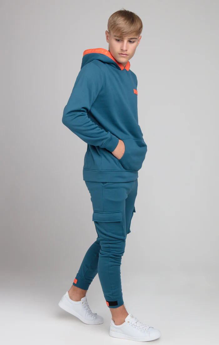 Boys Illusive Blue Taped Overhead Hoodie - Image 3