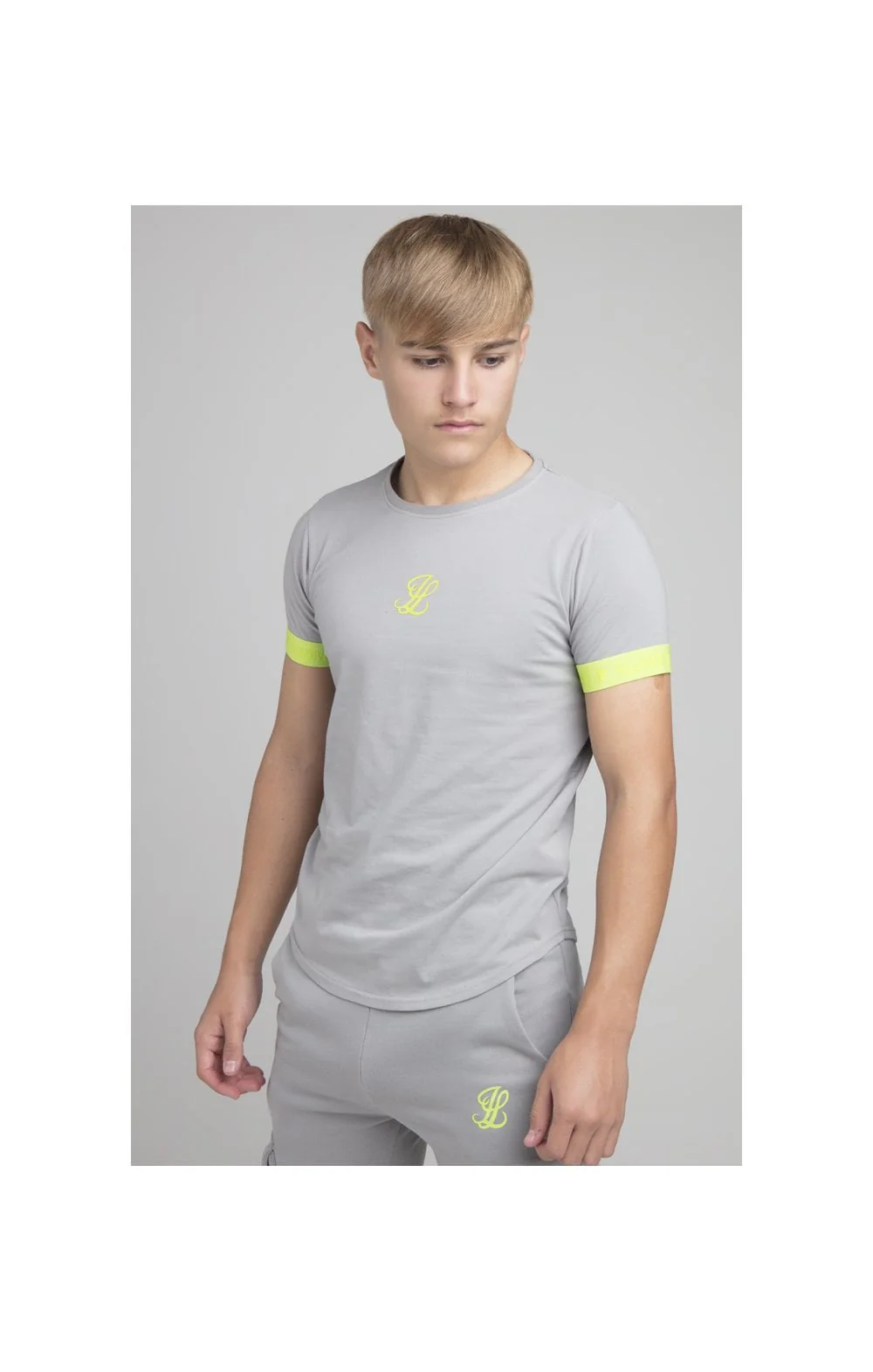 Boys Illusive Grey Taped T-Shirt - Image 4