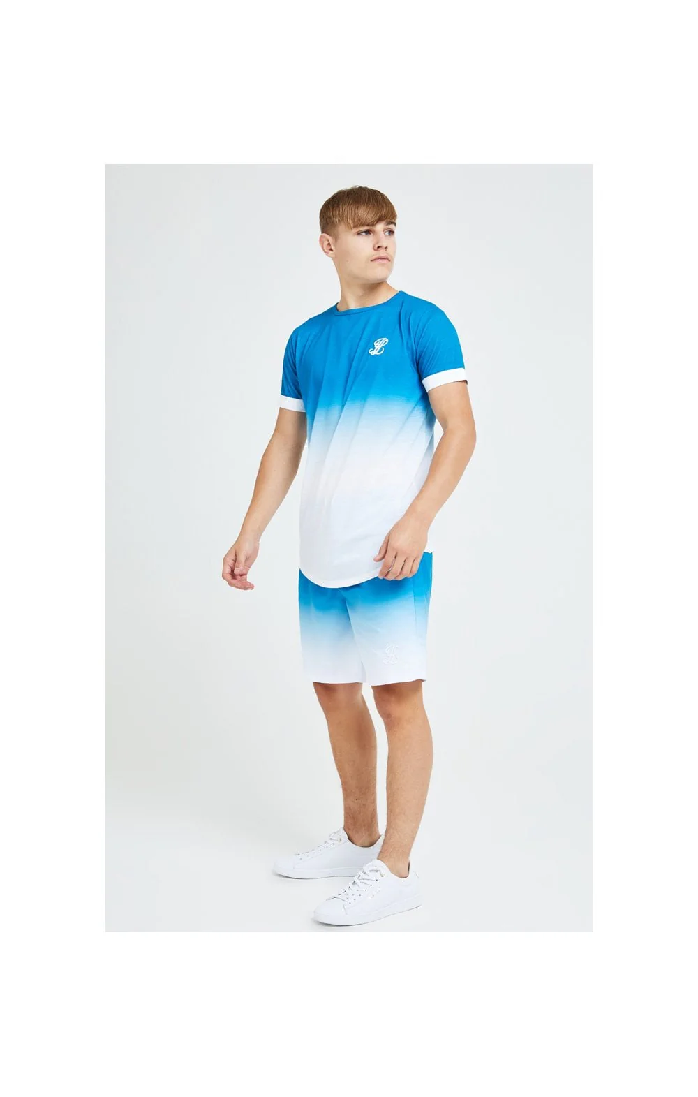 Illusive London Elevate Tech Tee - Blue & White - Image 3