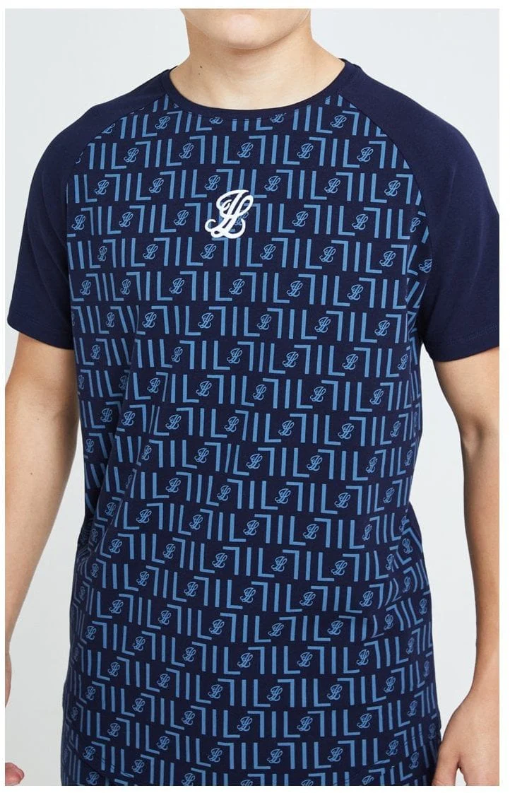 Illusive London Elite Raglan Tee - Navy - Image 2