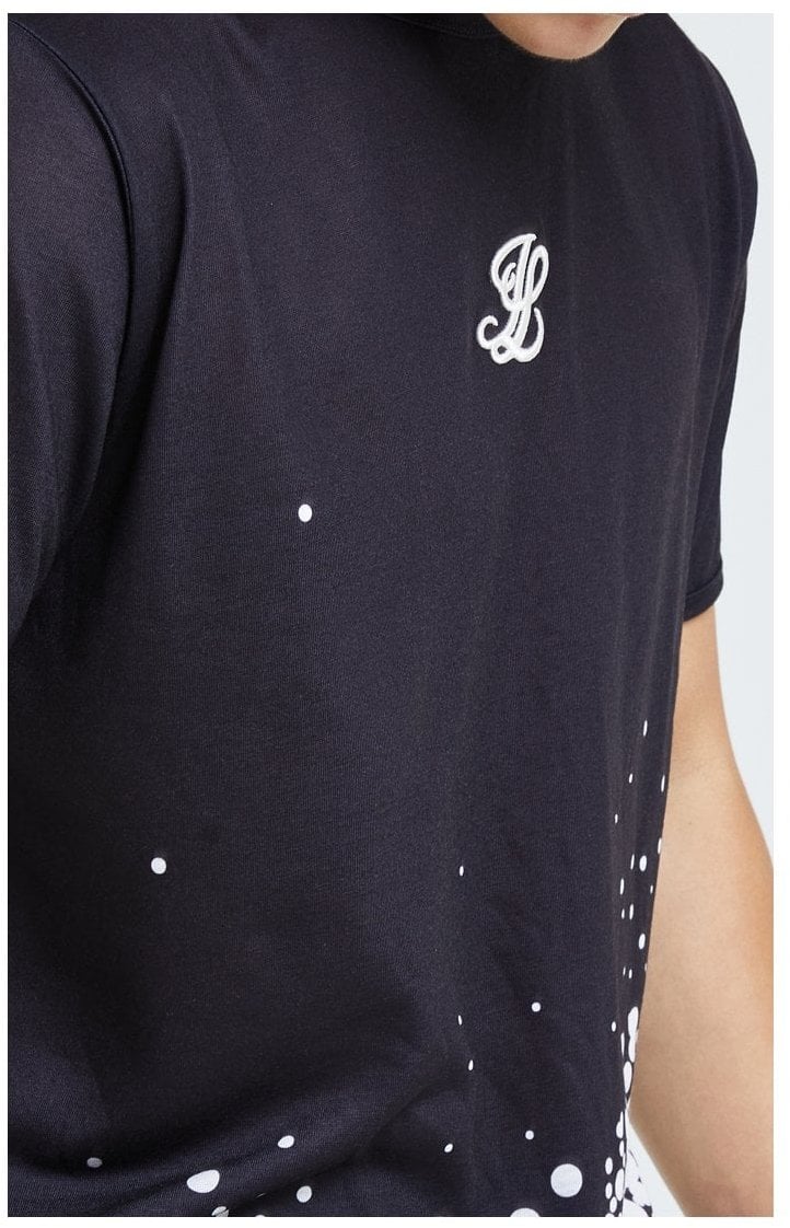 Illusive London Erupt Fade Tee - Black & Cream - Image 3