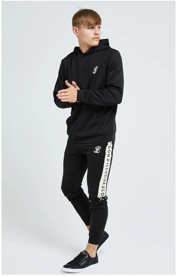 Illusive London Erupt Overhead Hoodie - Black & Cream - Image 3