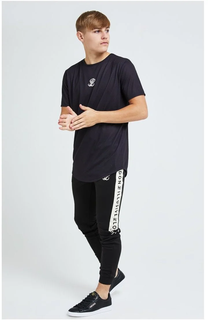 Illusive London Erupt Tee - Black & Cream - Image 3