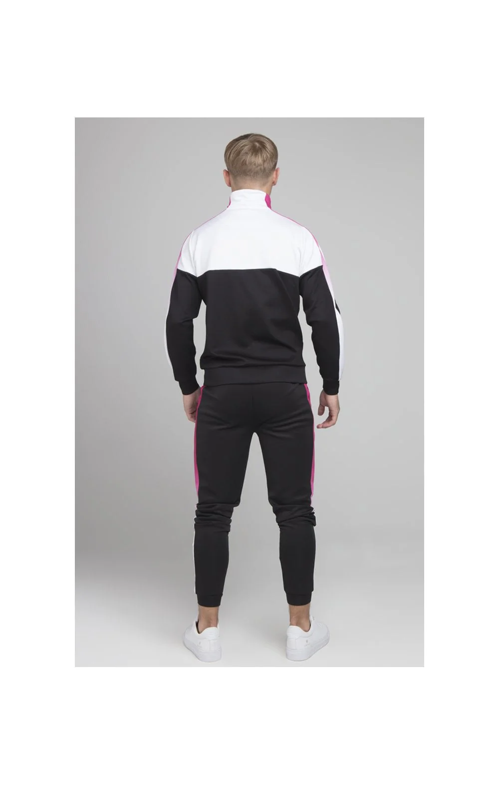 Illusive London Fade Panel Funnel Neck - White - Image 6
