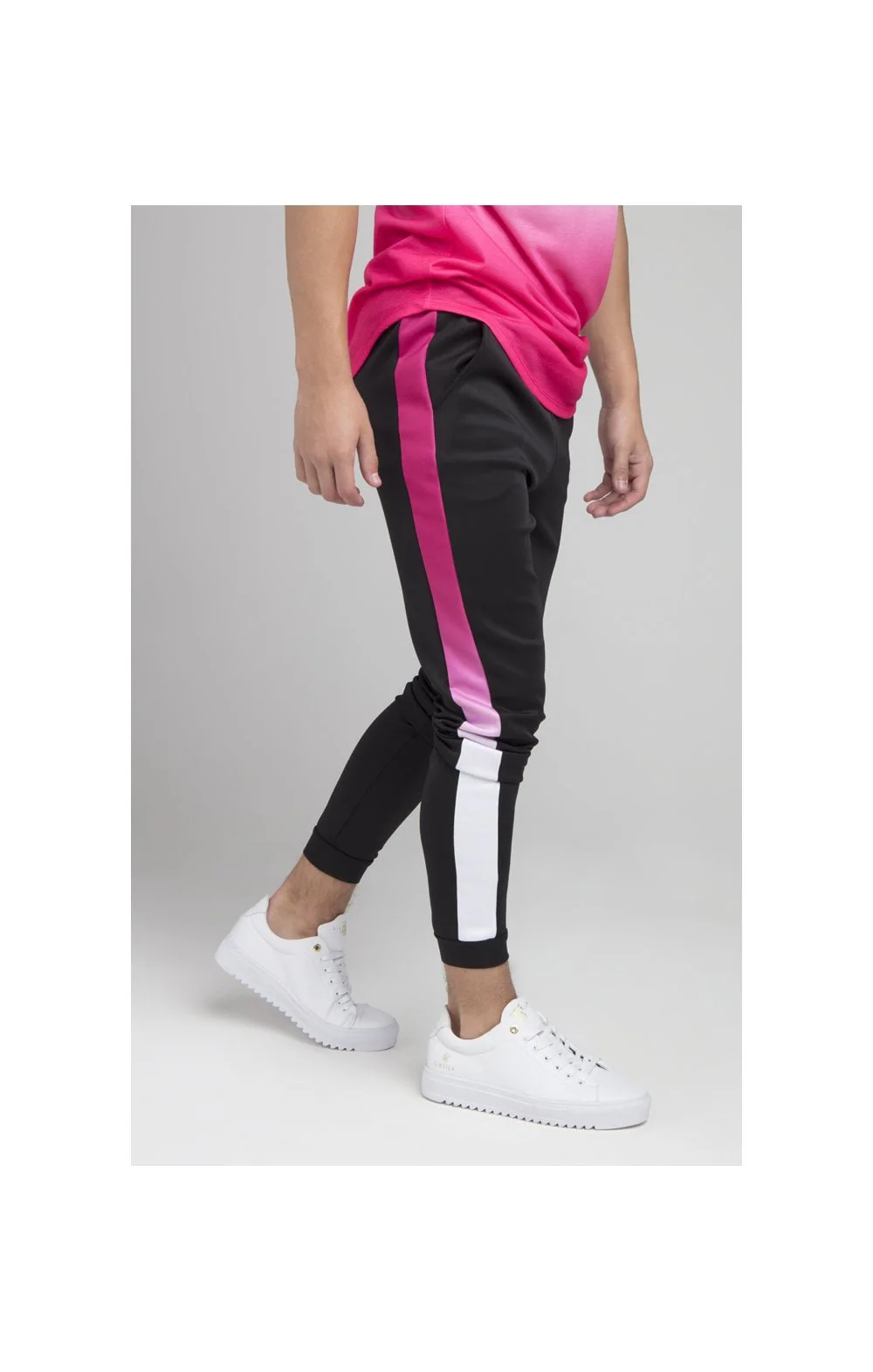 Illusive London Fade Panel Jogger - Black - Image 2