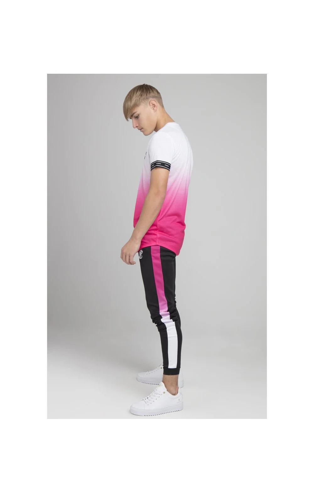 Illusive London Fade Panel Jogger - Black - Image 4