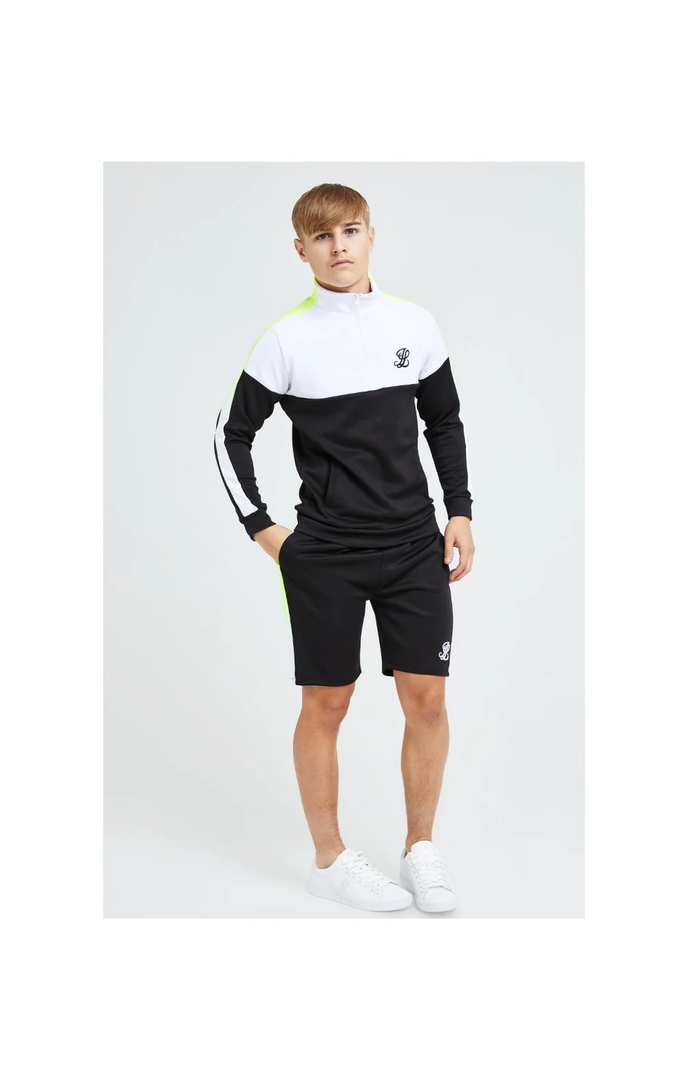 Illusive London Fade Panel Shorts - Black Neon - Image 6