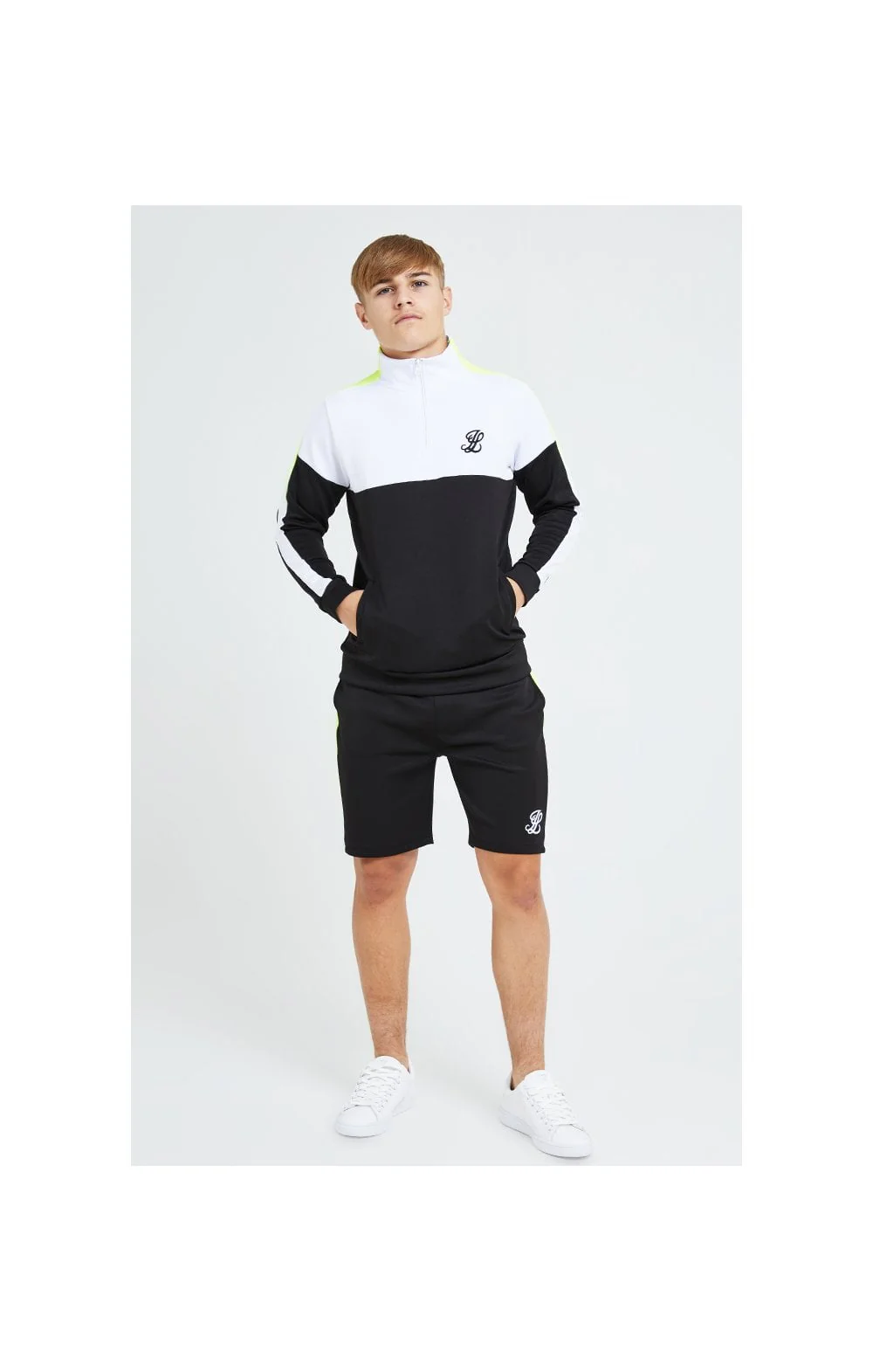 Illusive London Fade Panel Shorts - Black Neon - Image 9