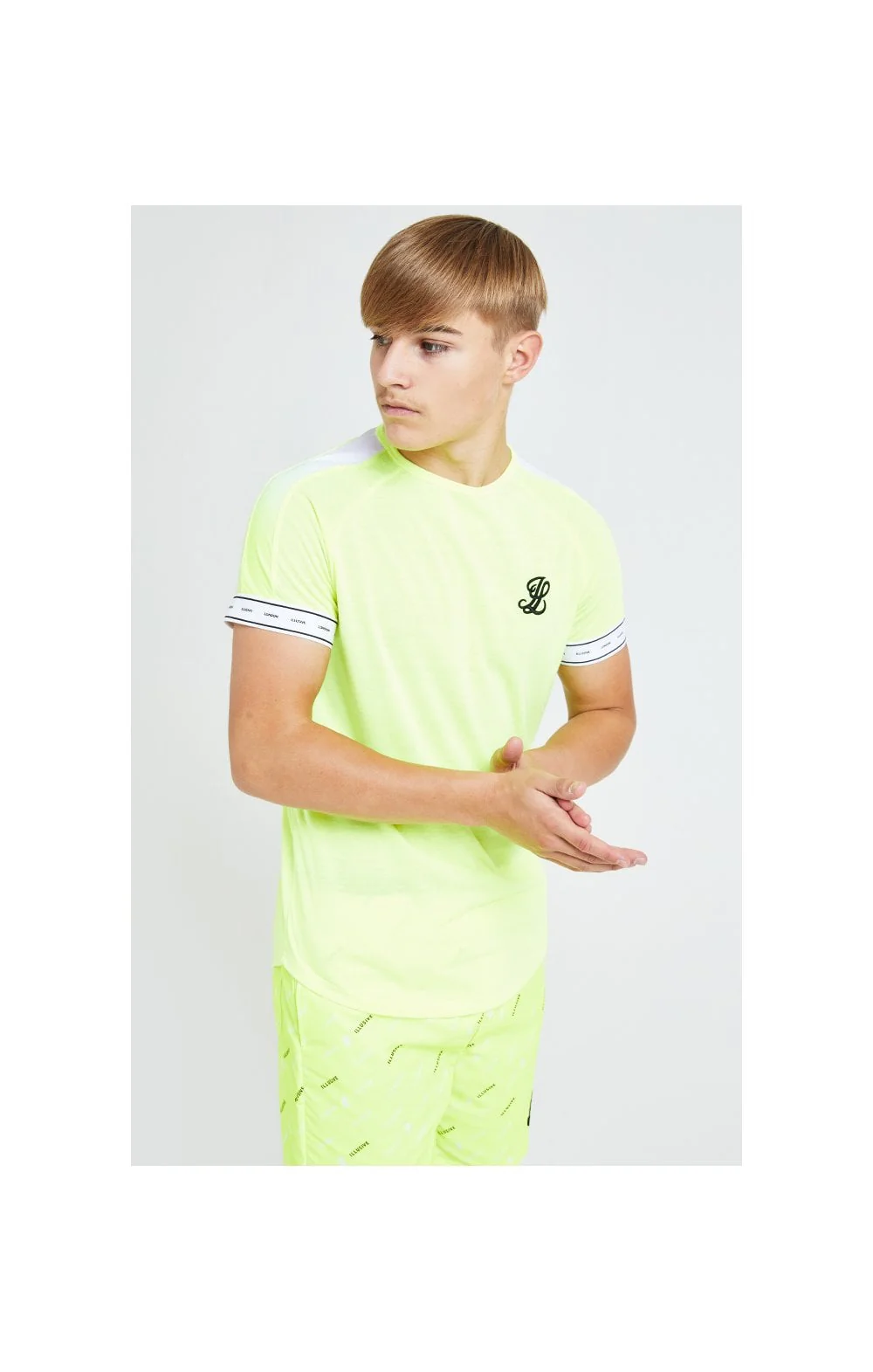 Illusive London Fade Panel Tech Tee - Neon Yellow