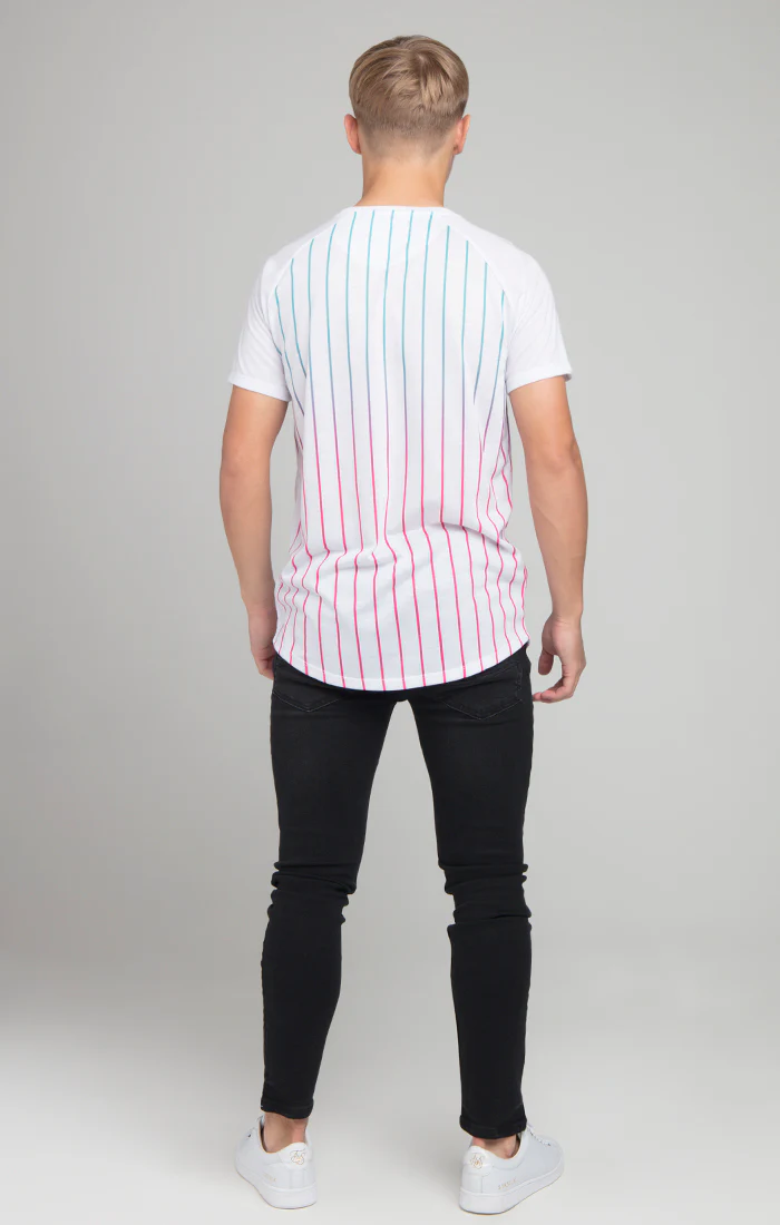 Illusive London Fade Stripe Tee - White - Image 5