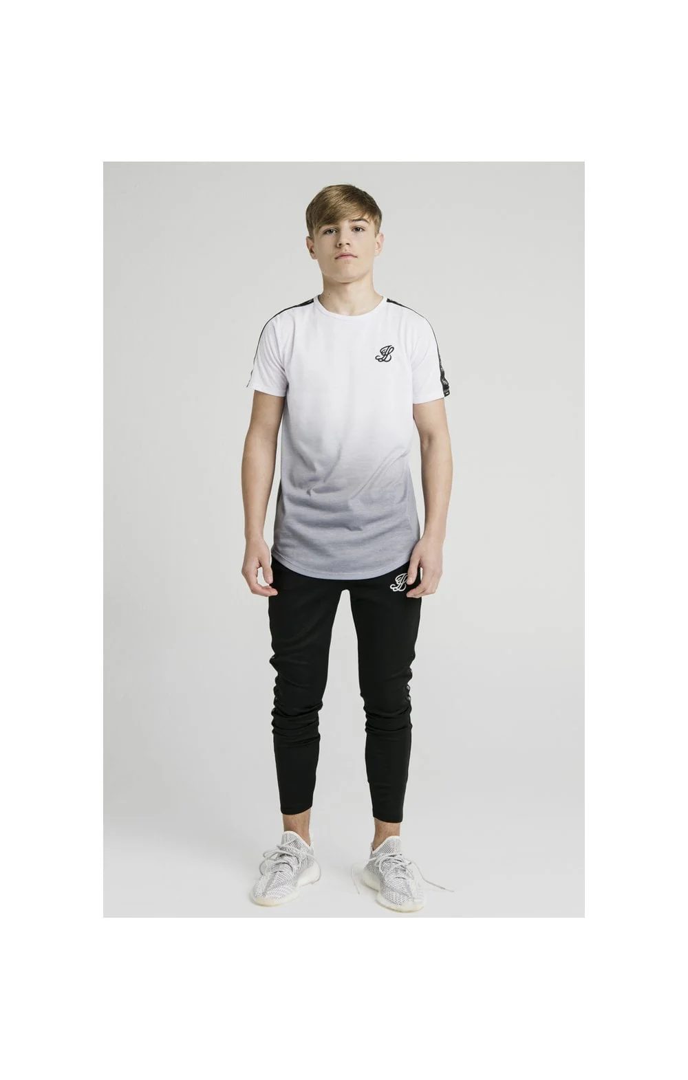 Illusive London Fade Tape Tee - White & Grey - Image 6
