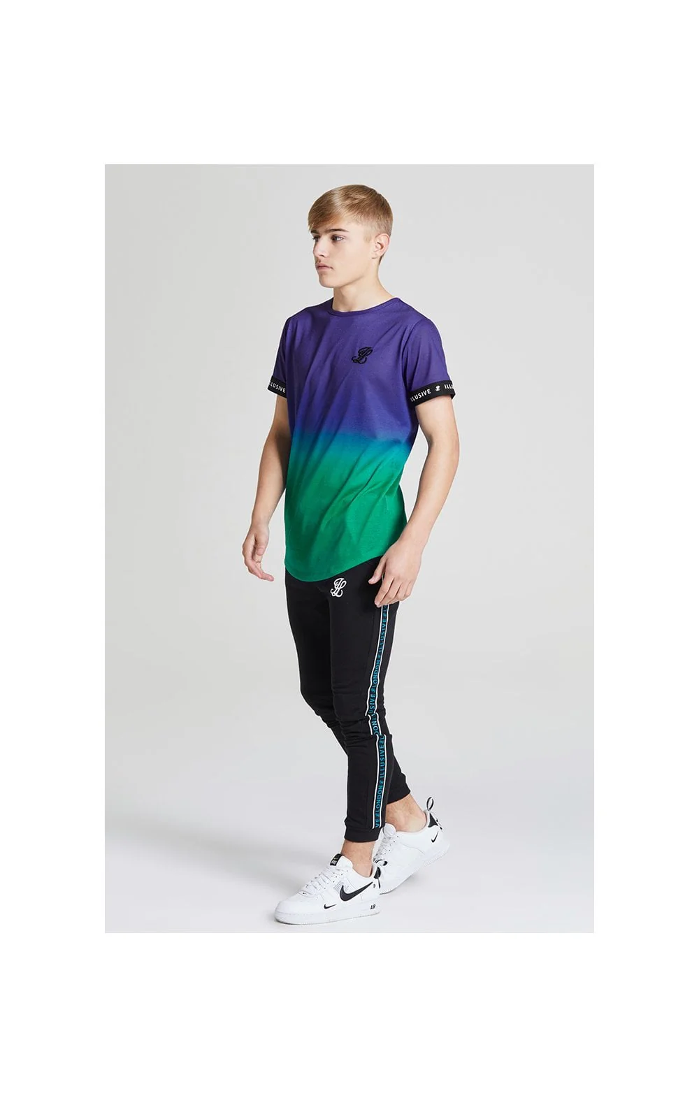 Illusive London Fade Tech Tee - Purple & Teal Green - Image 3