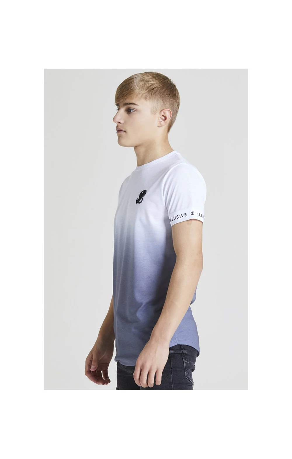 Illusive London Fade Tech Tee – White & Grey - Image 2