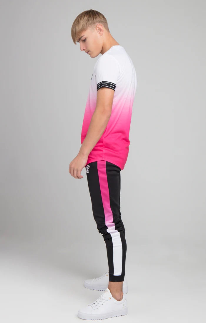 Illusive London Fade Tech Tee - White & Pink - Image 4