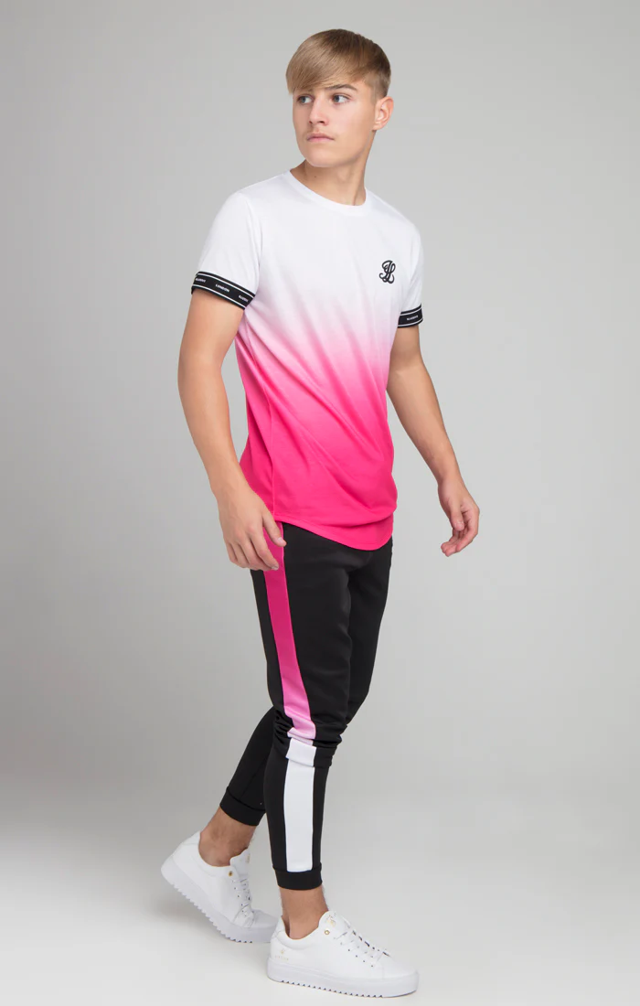Illusive London Fade Tech Tee - White & Pink - Image 6
