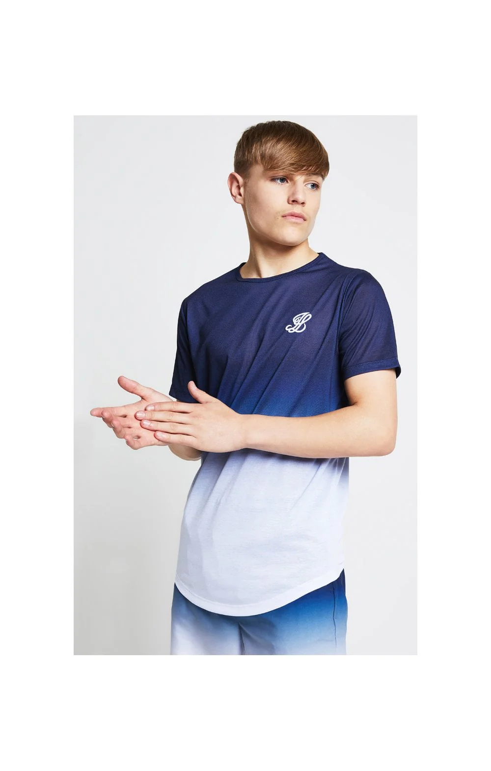 Illusive London Fade Tee - Navy & White - Image 4