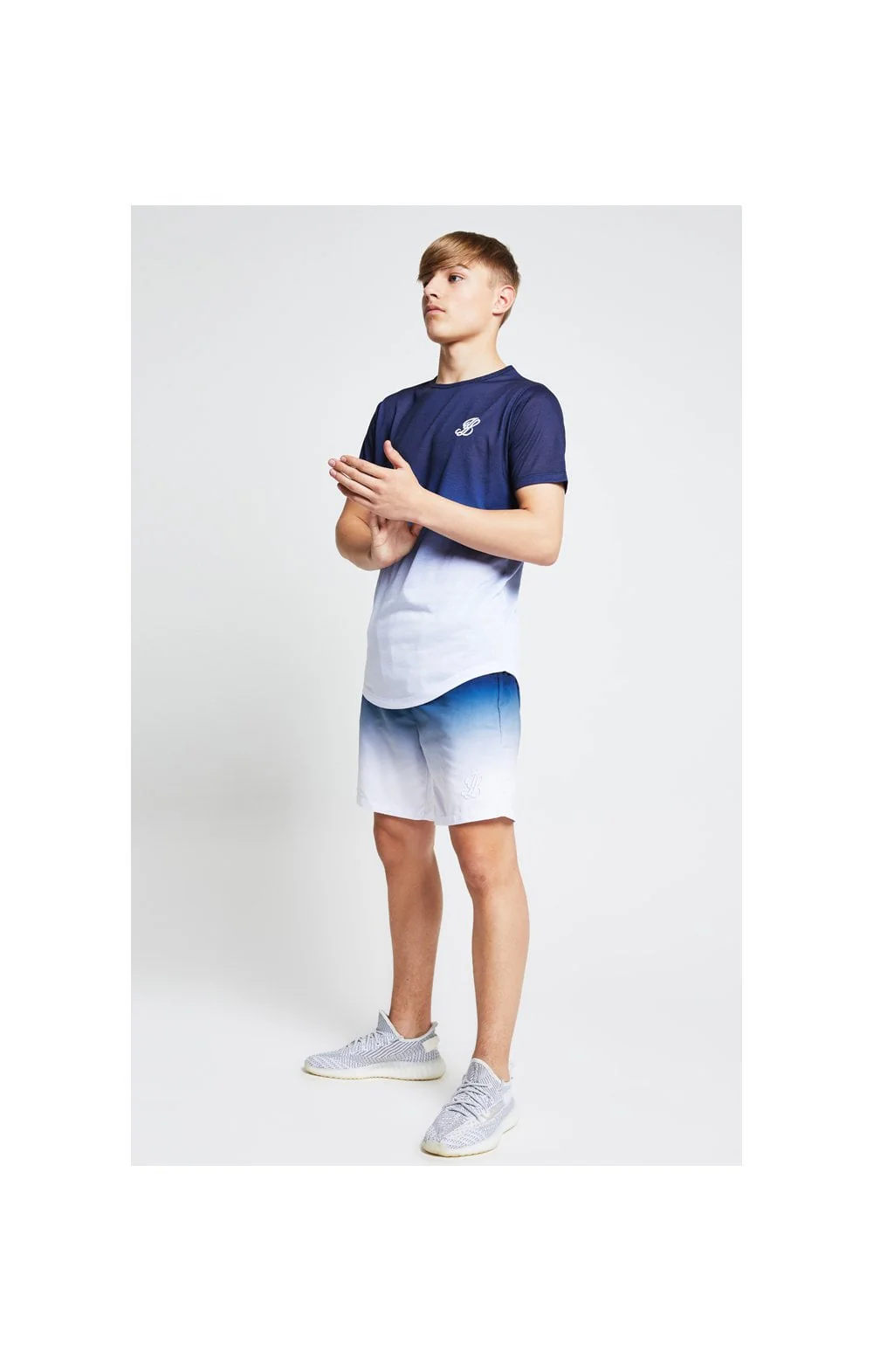 Illusive London Fade Tee - Navy & White - Image 5