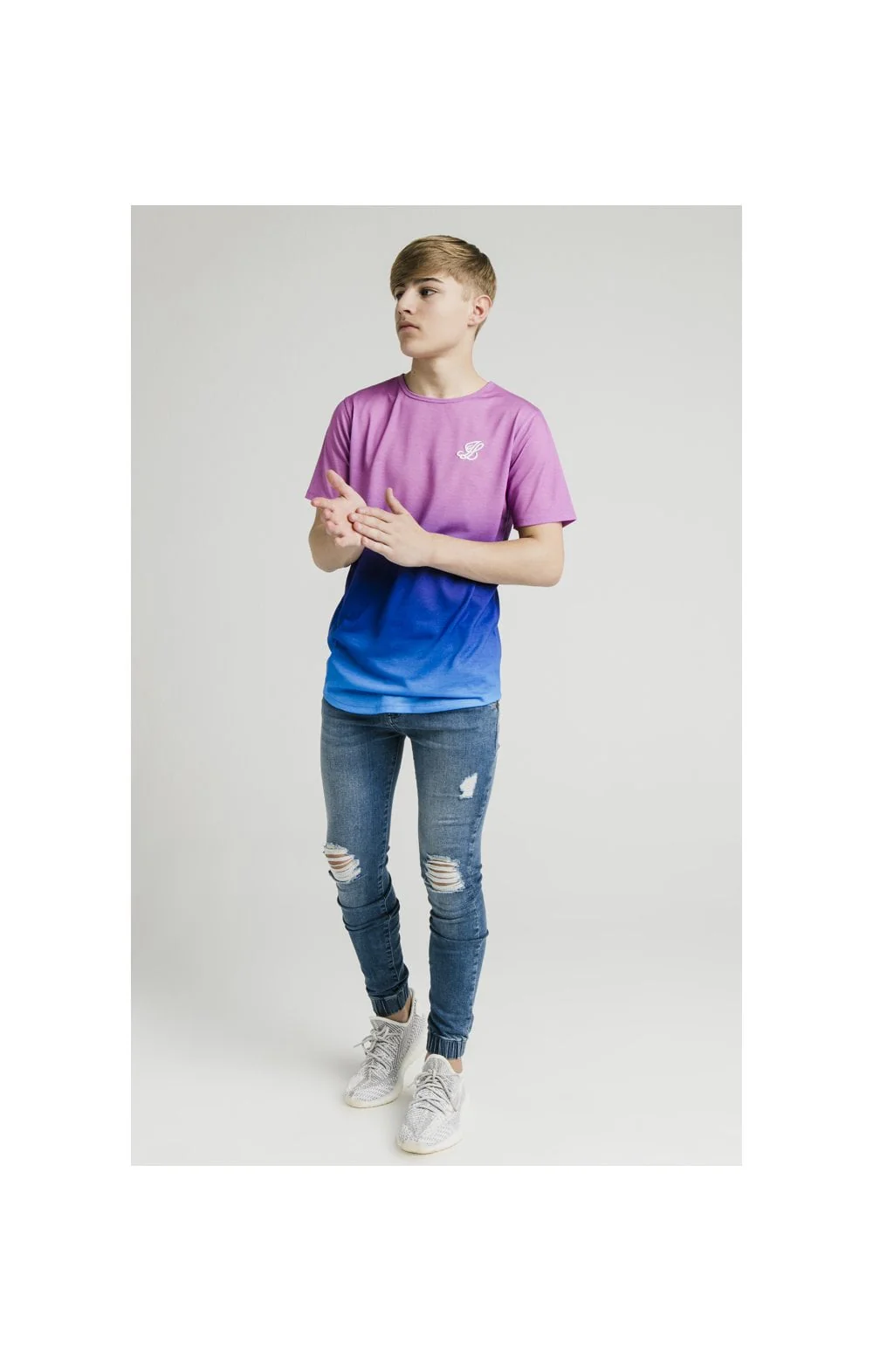 Illusive London Fade Tee - Pink & Blue - Image 2